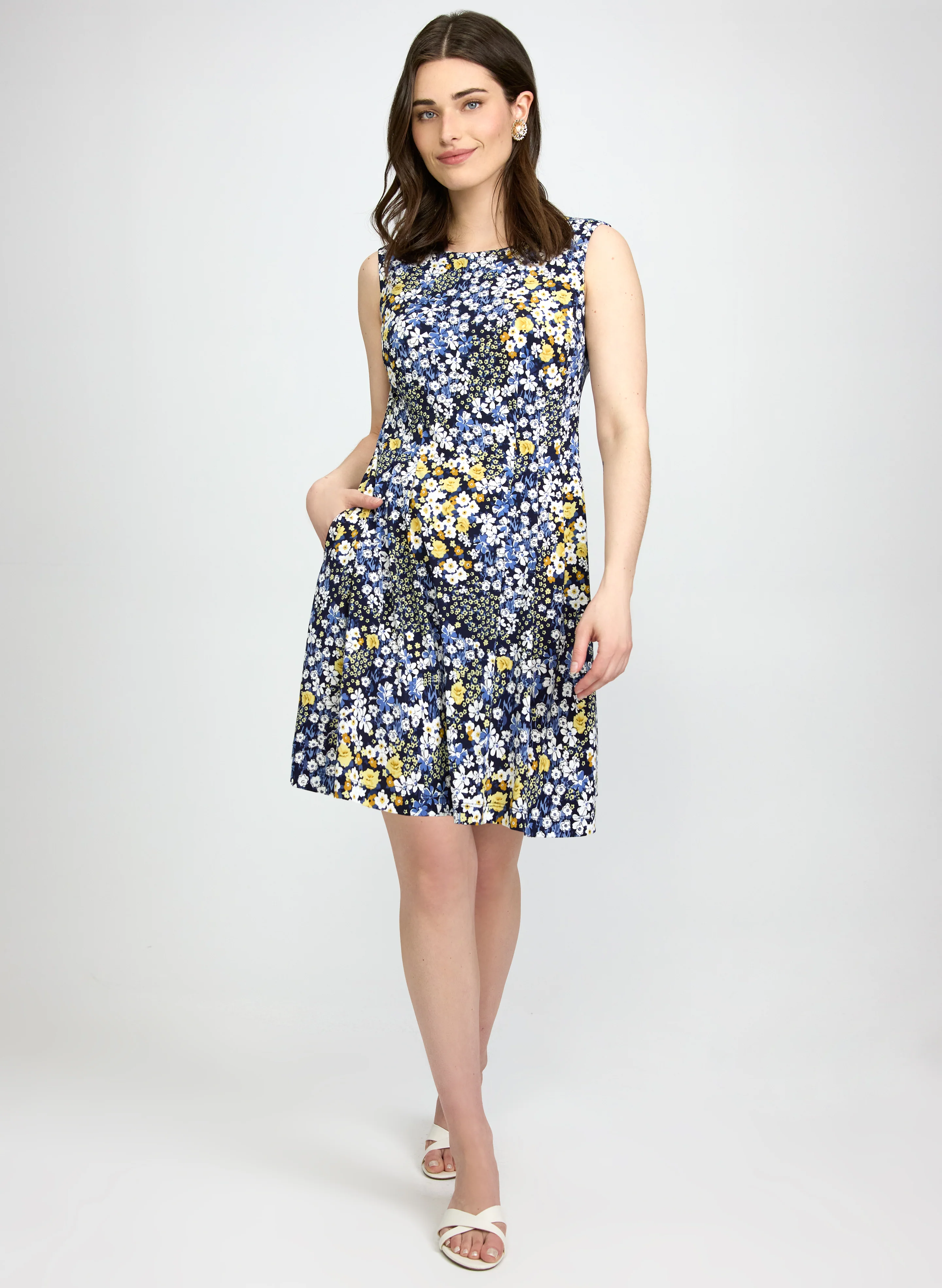 Floral Print Sleeveless Dress