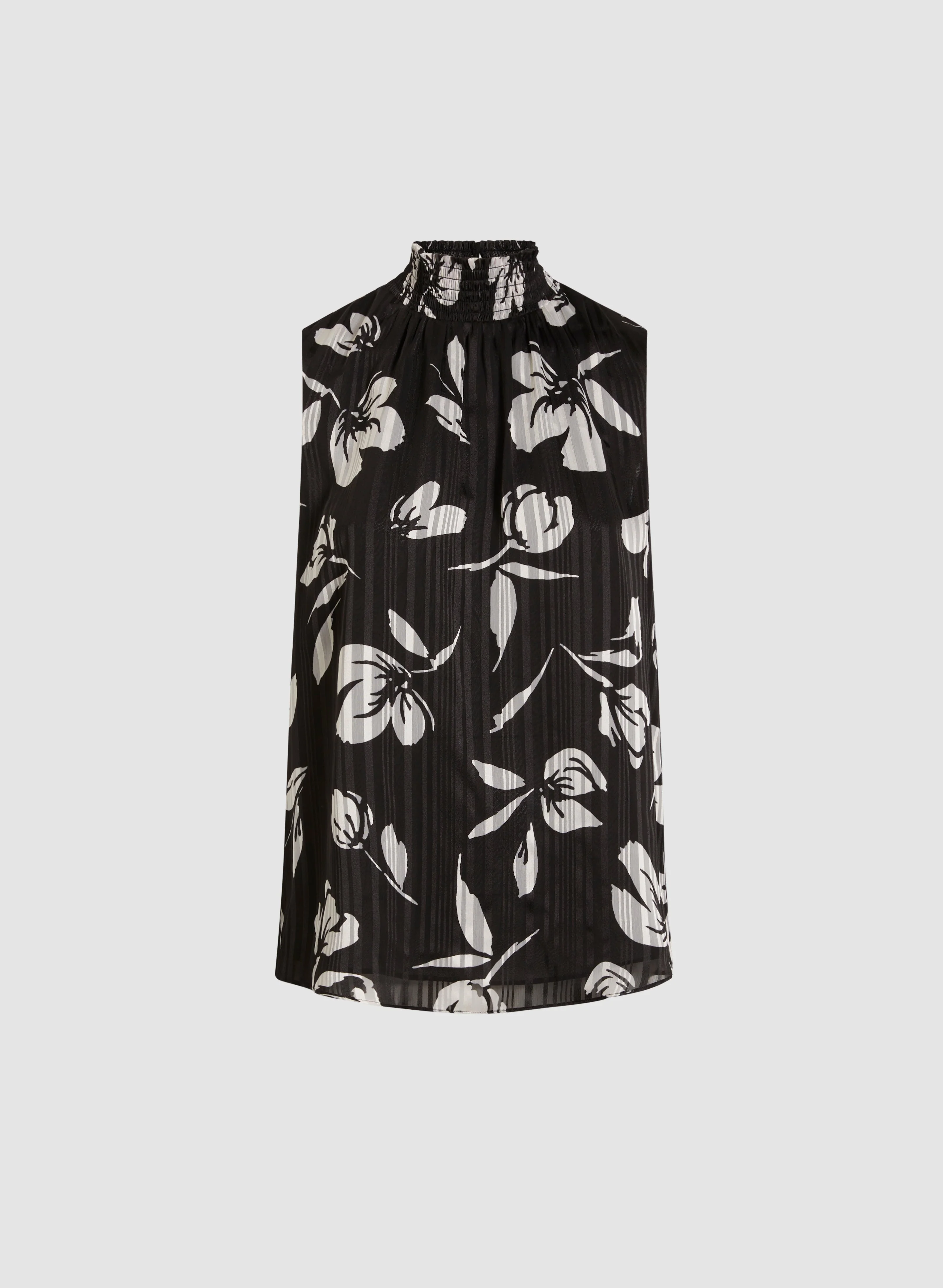 Floral Print Smocked Neck Blouse - Image 6