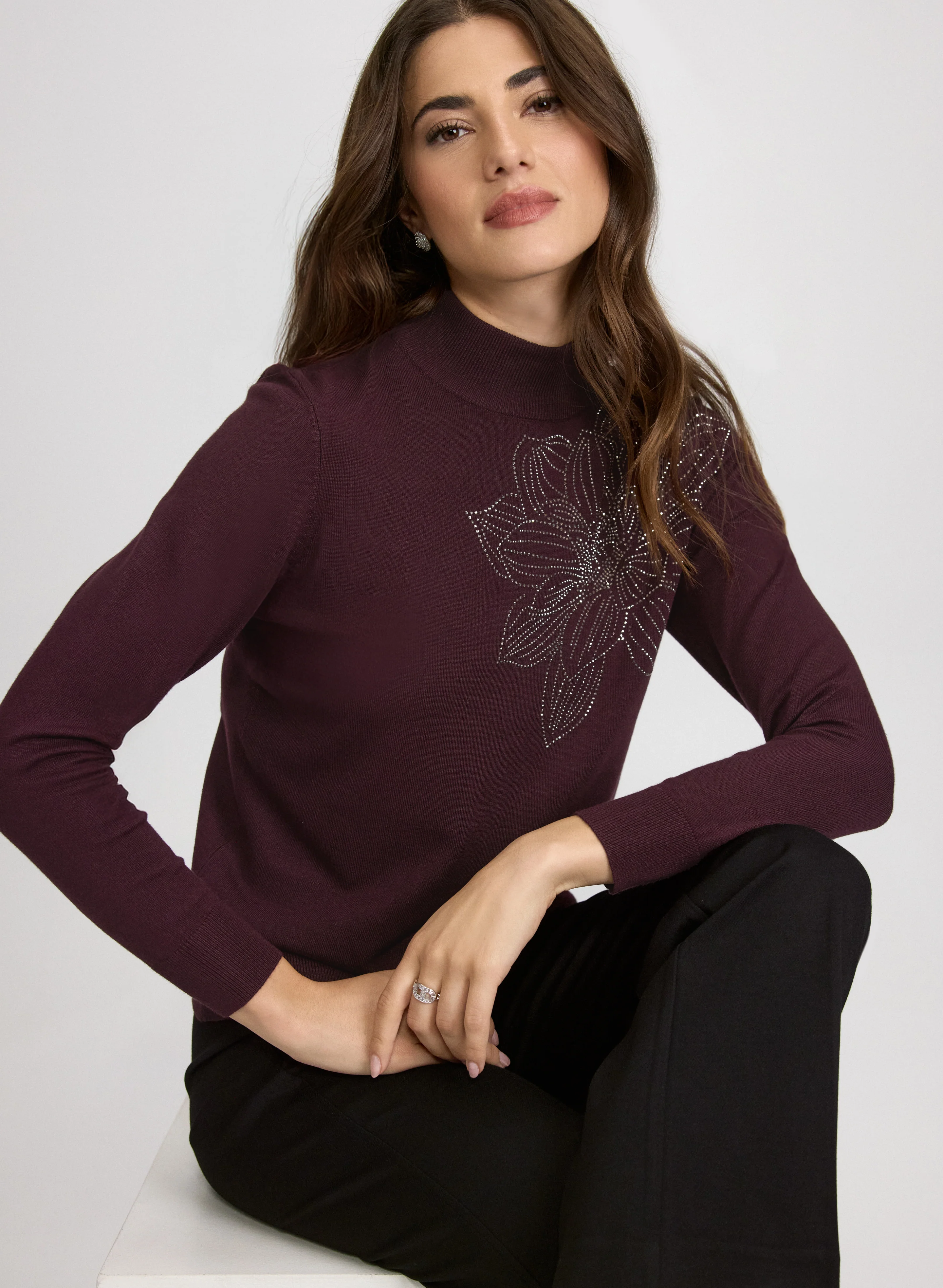 Floral Rhinestone Pullover - Image 5