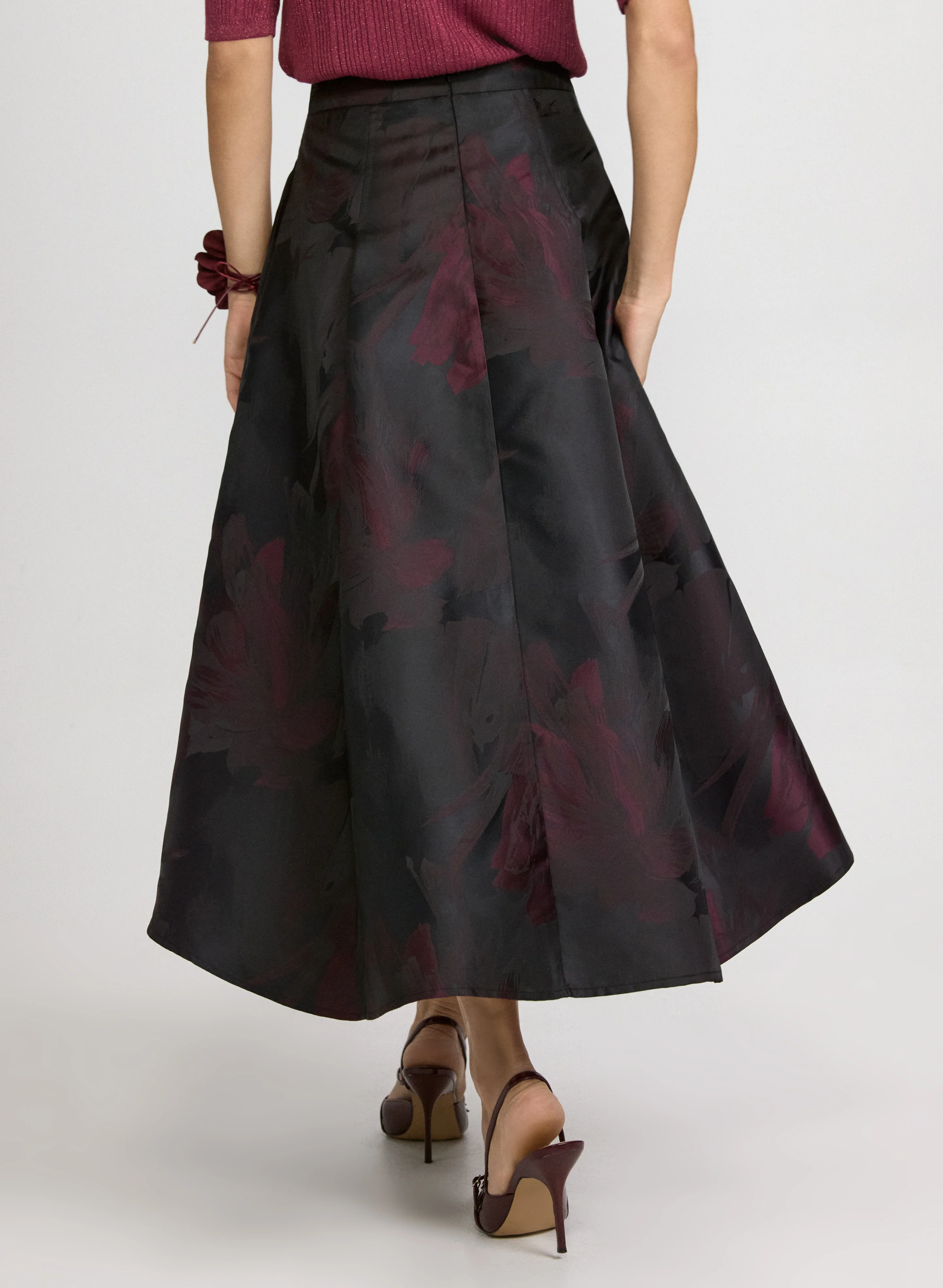 Floral Satin Skirt - Image 2