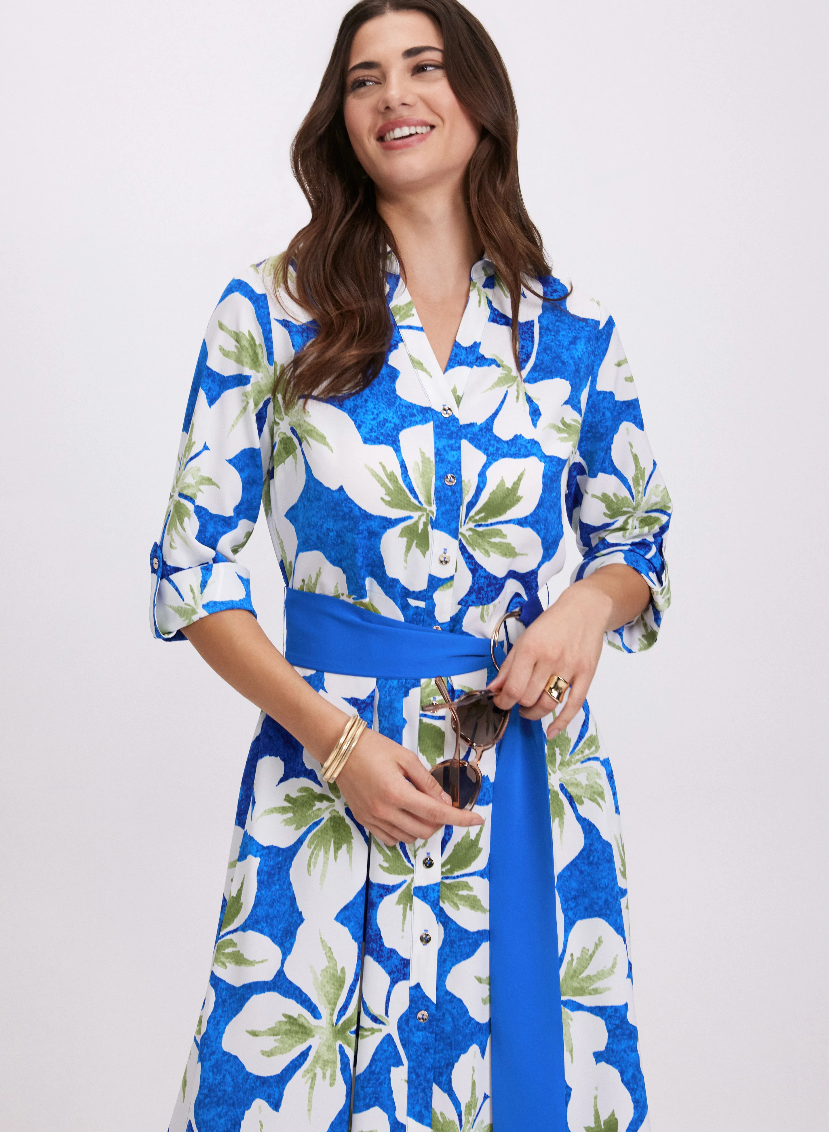 Floral Shirt Dress - Image 4