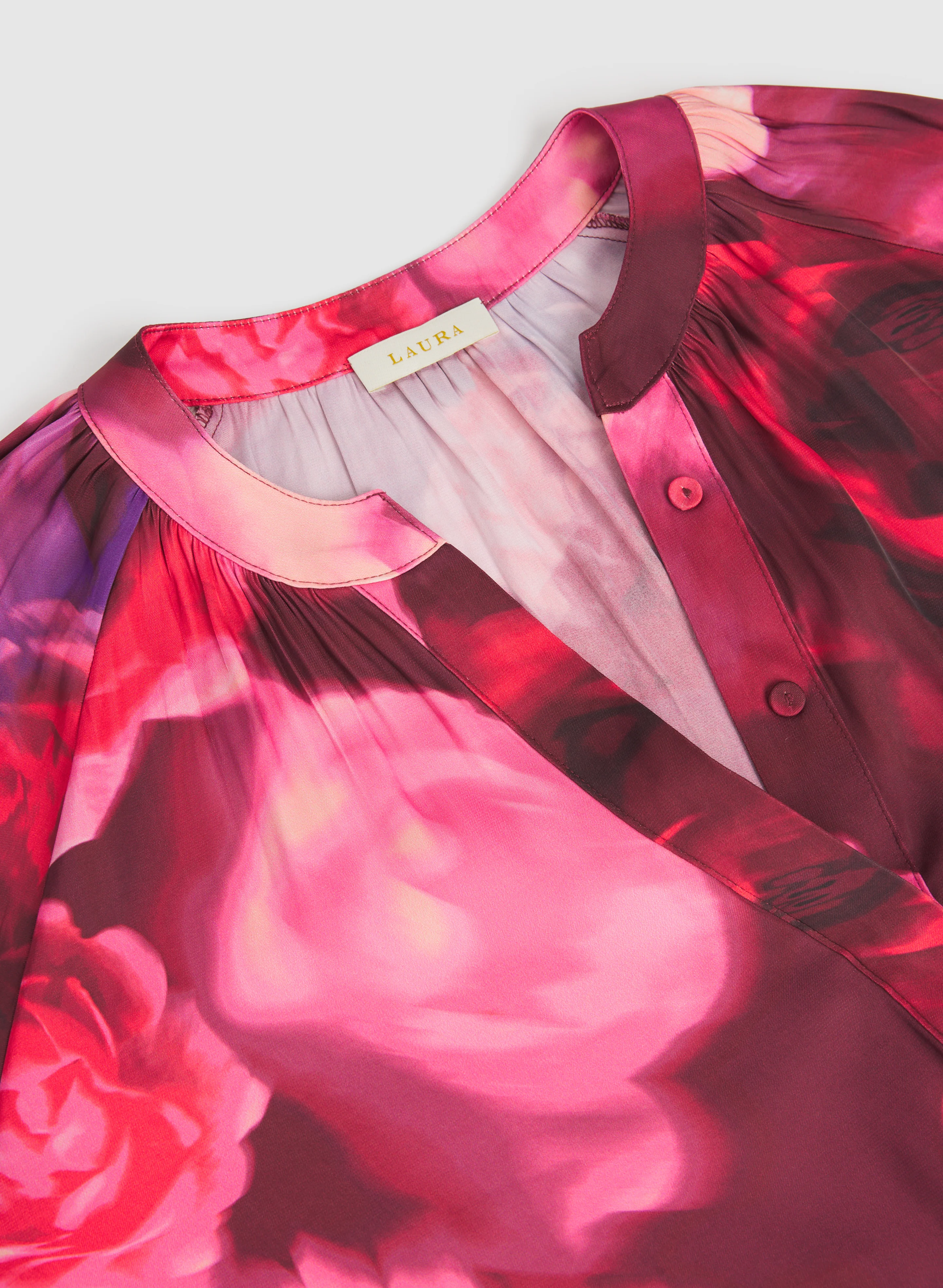 Floral Split-Neck Blouse - Image 7