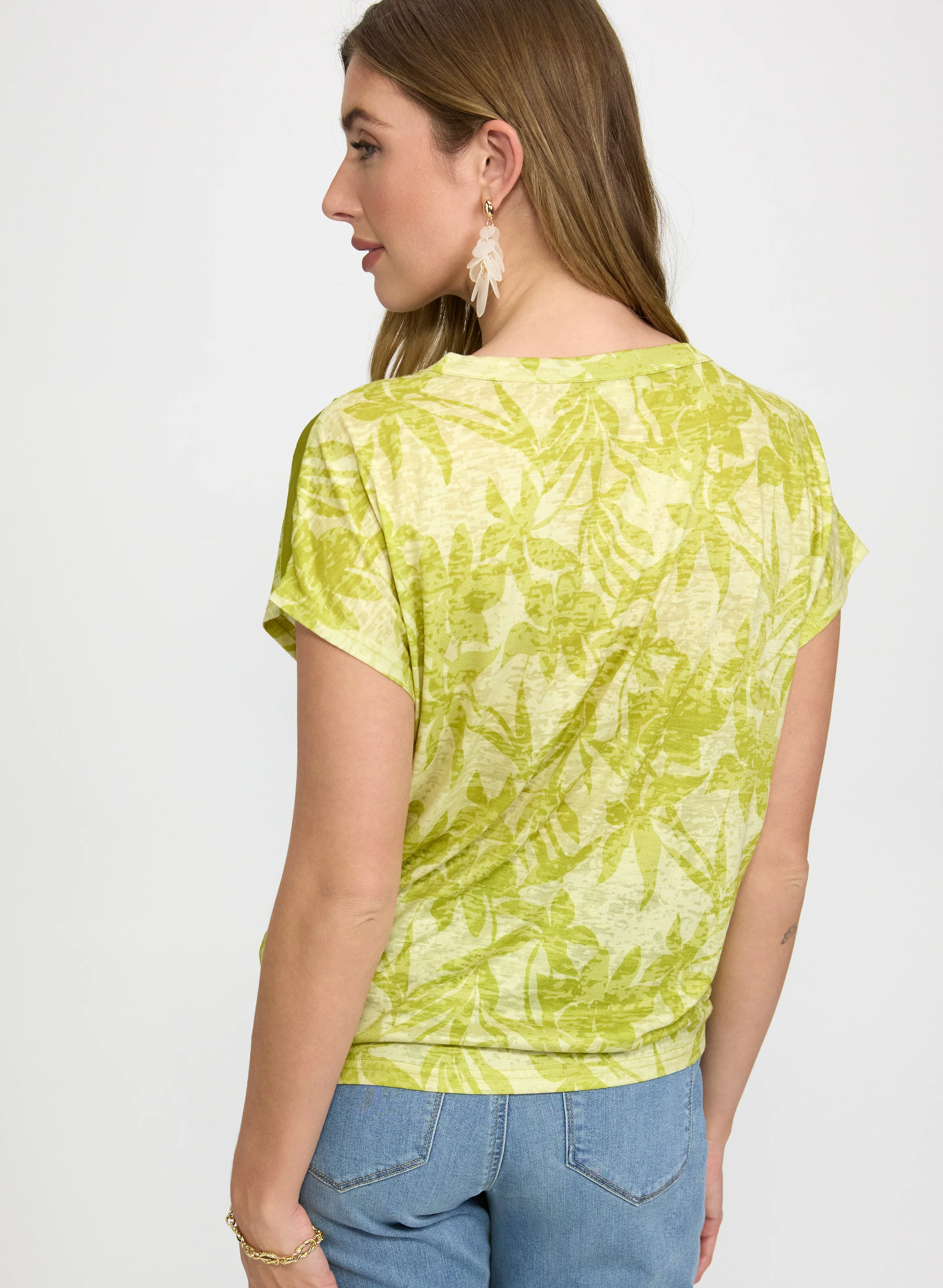 Floral Tied-Hem T-Shirt - Image 5