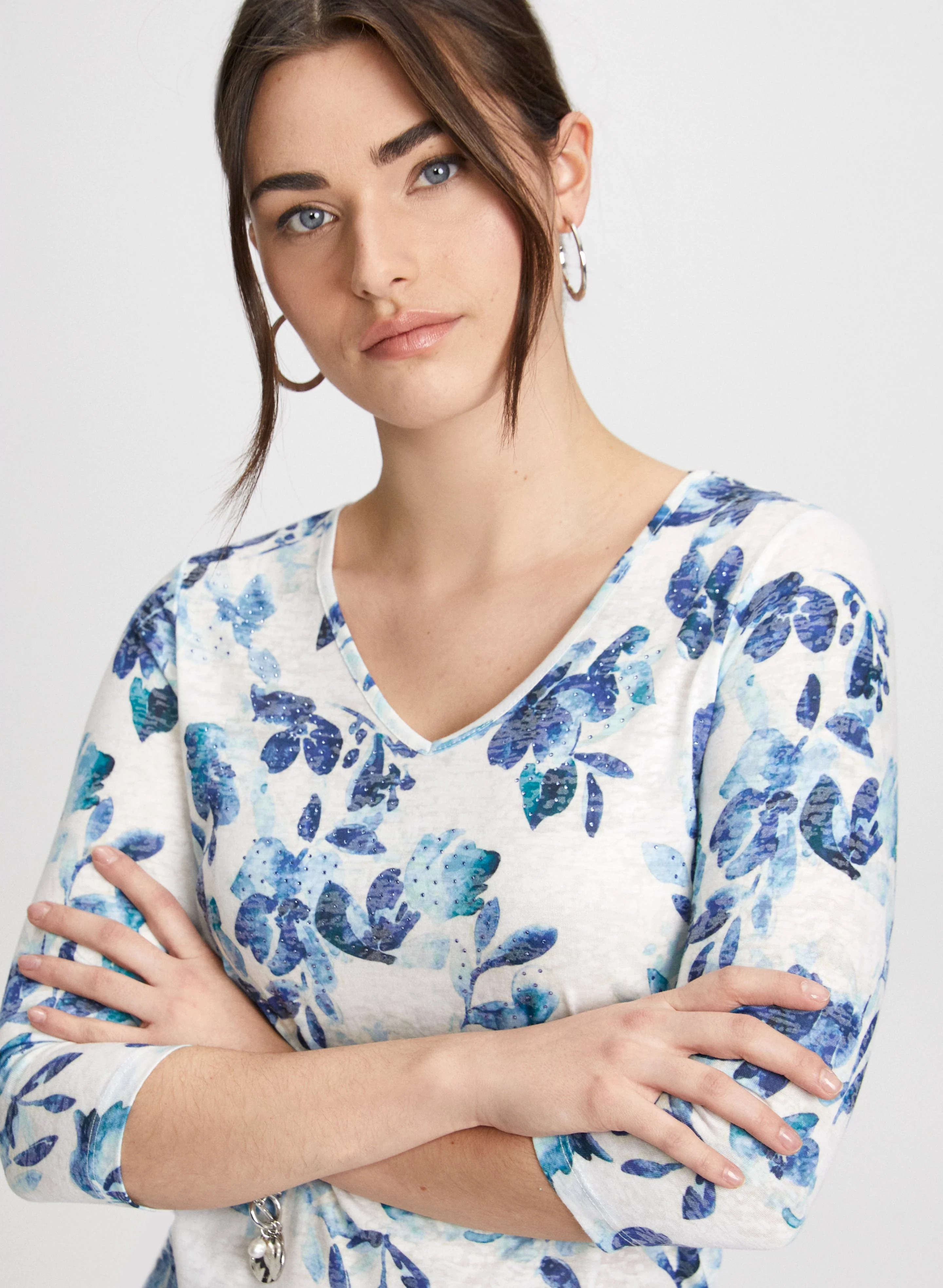 Floral Tied Hem Top - Image 2