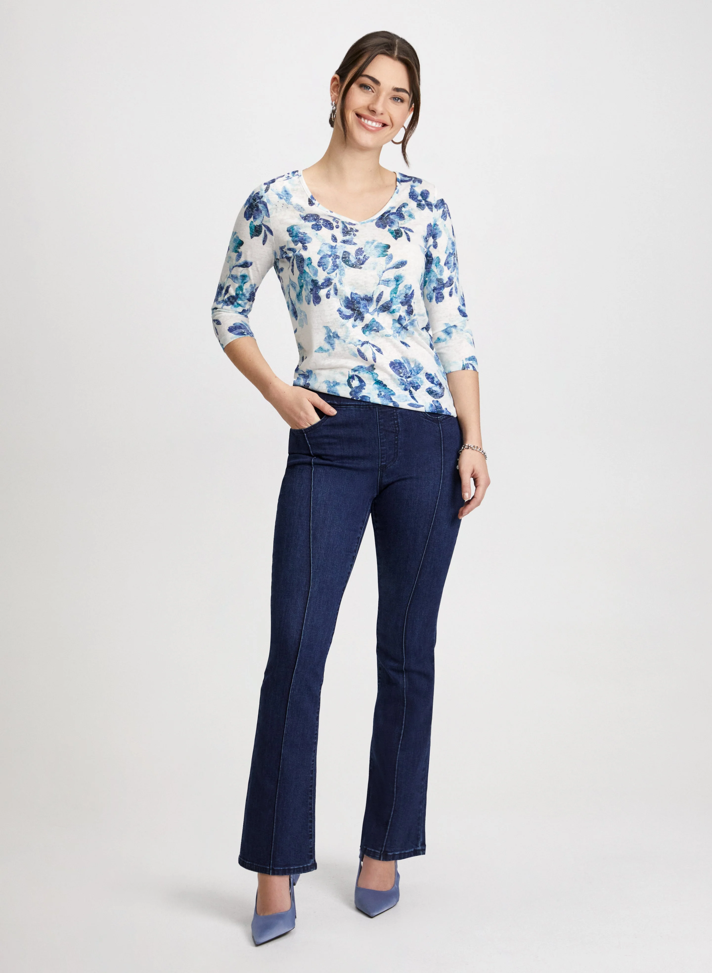 Floral Tied Hem Top - Image 3