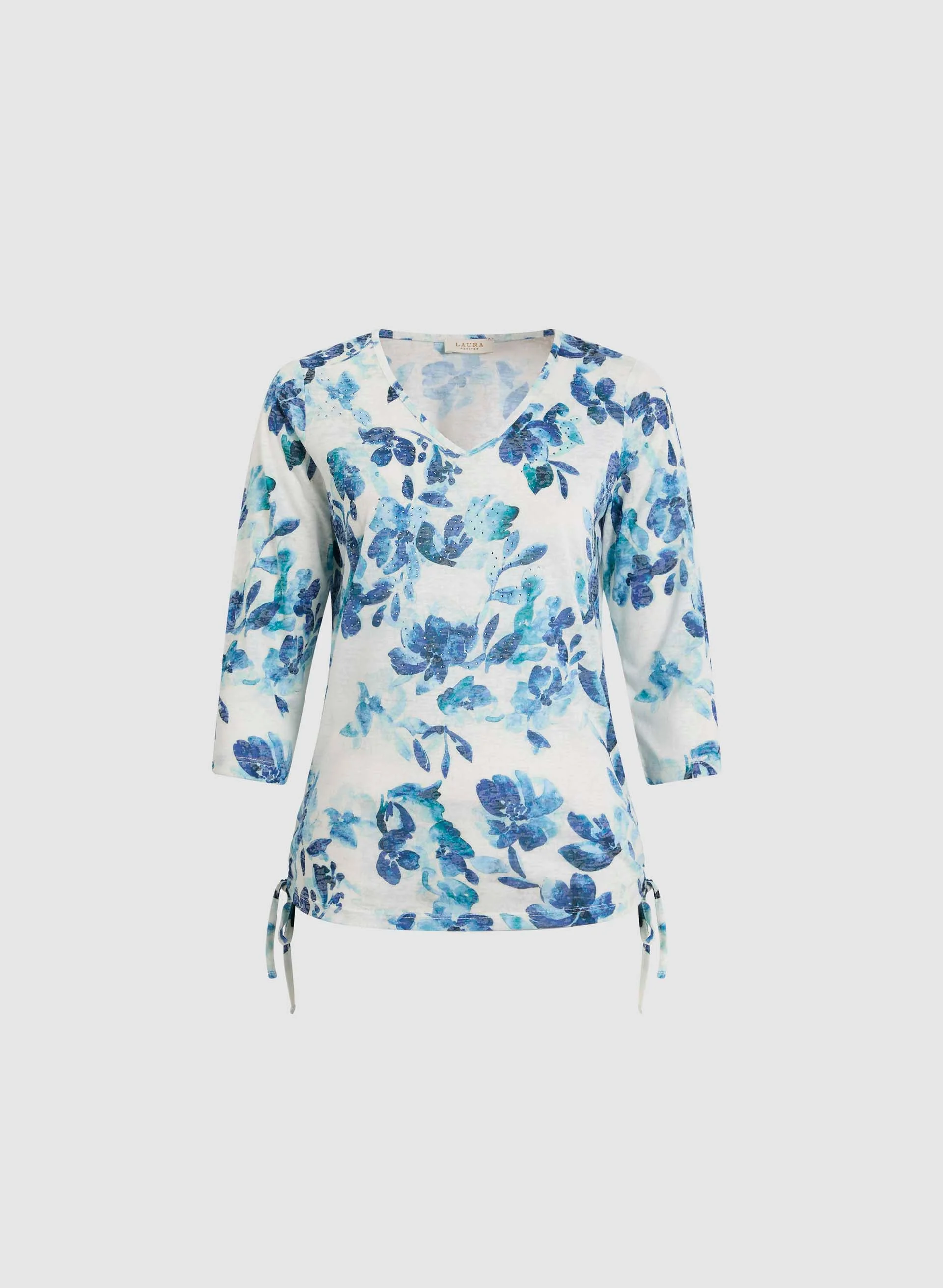 Floral Tied Hem Top - Image 6