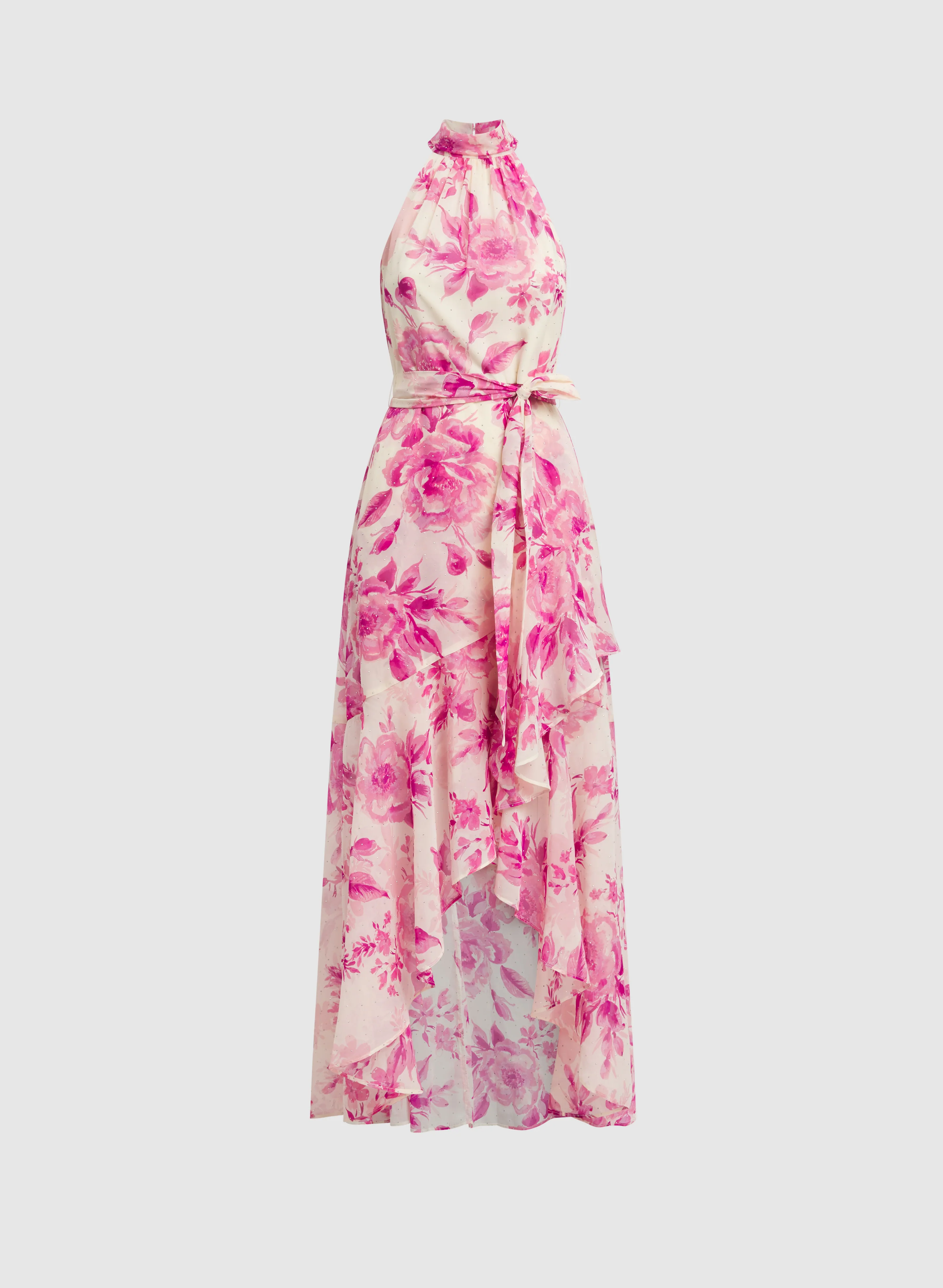 Floral Waterfall Ruffle Dress - Image 6