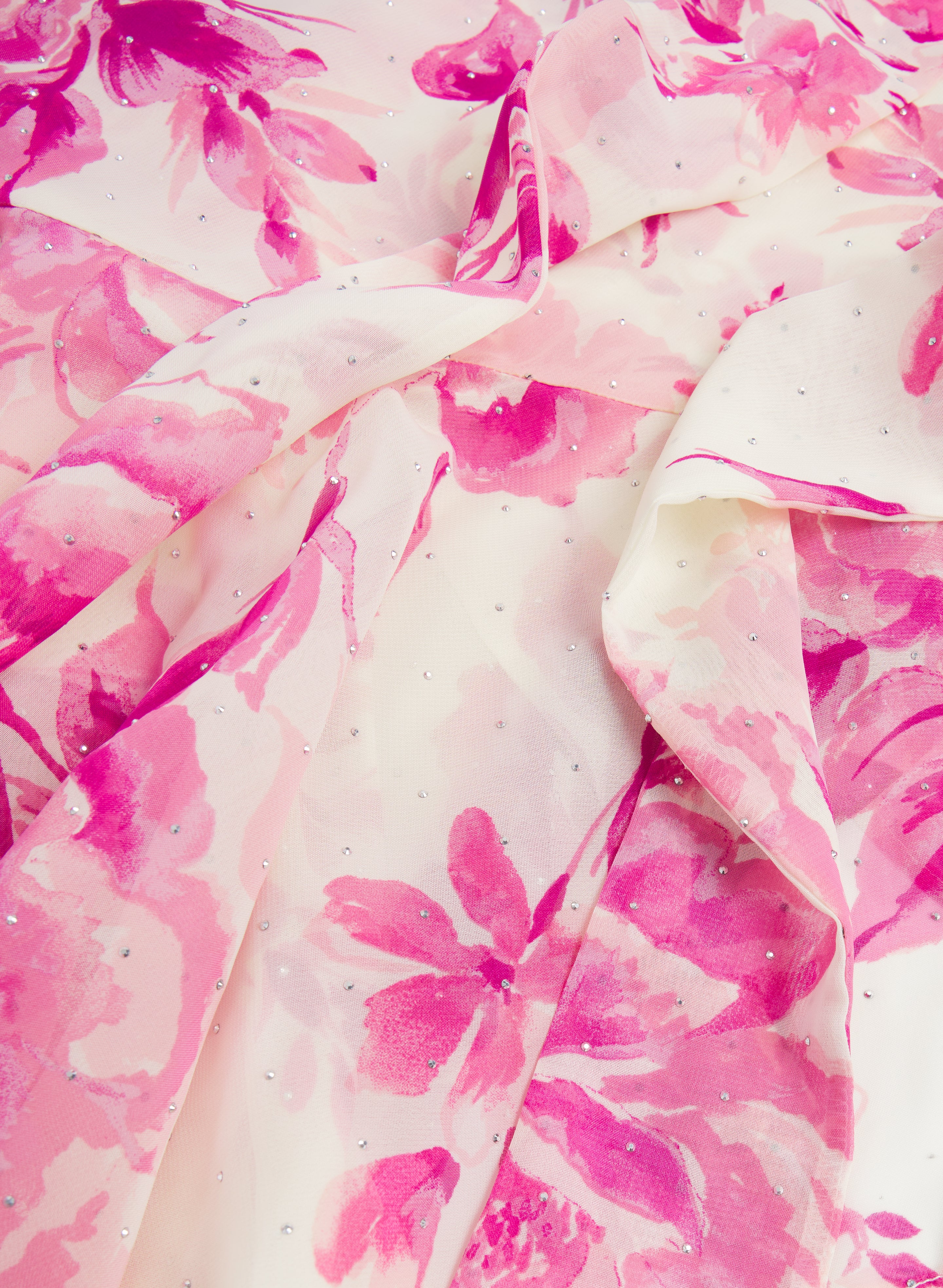 Floral Waterfall Ruffle Dress - Image 7