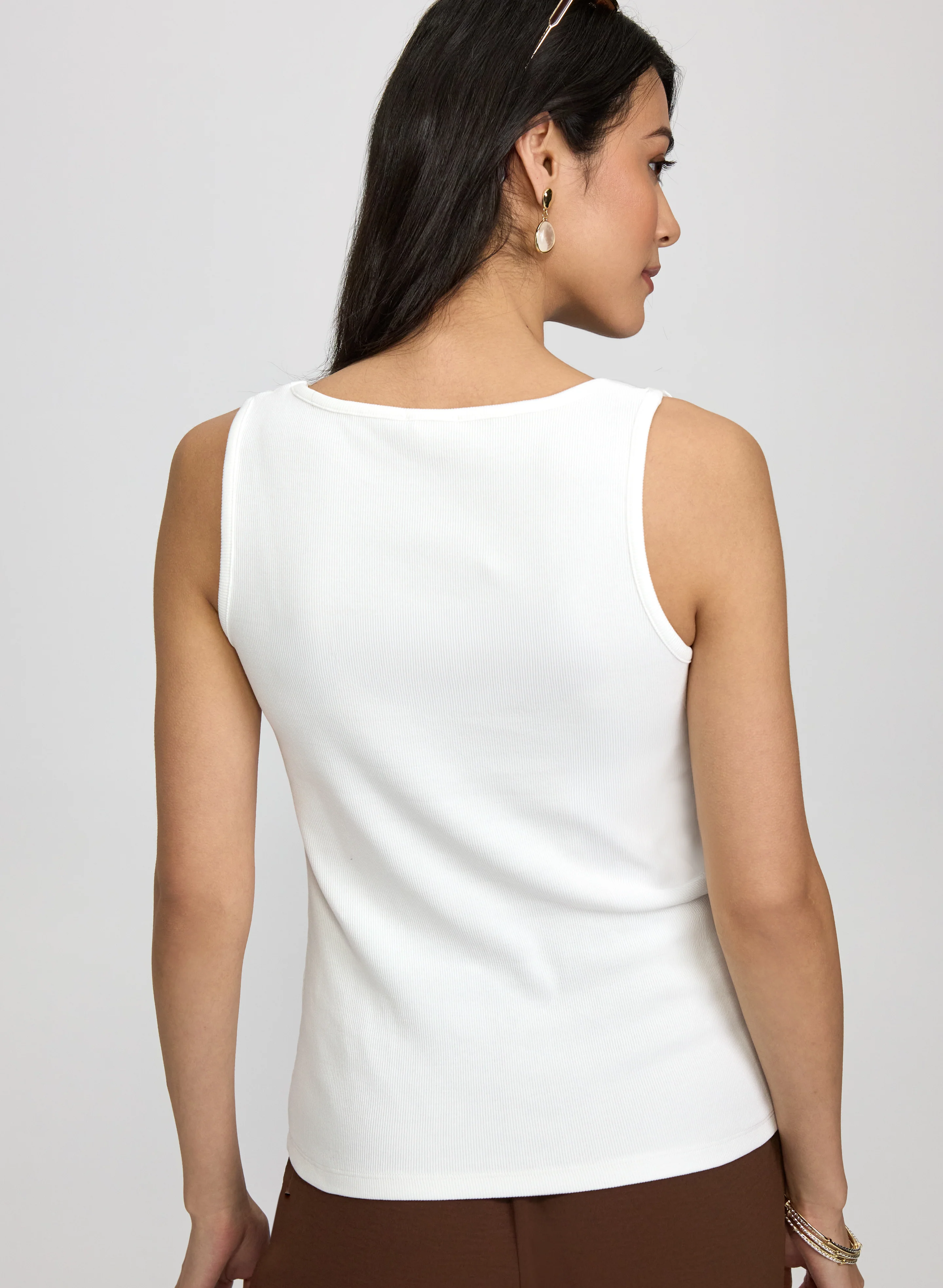 Flower Applique Tank Top - Image 4