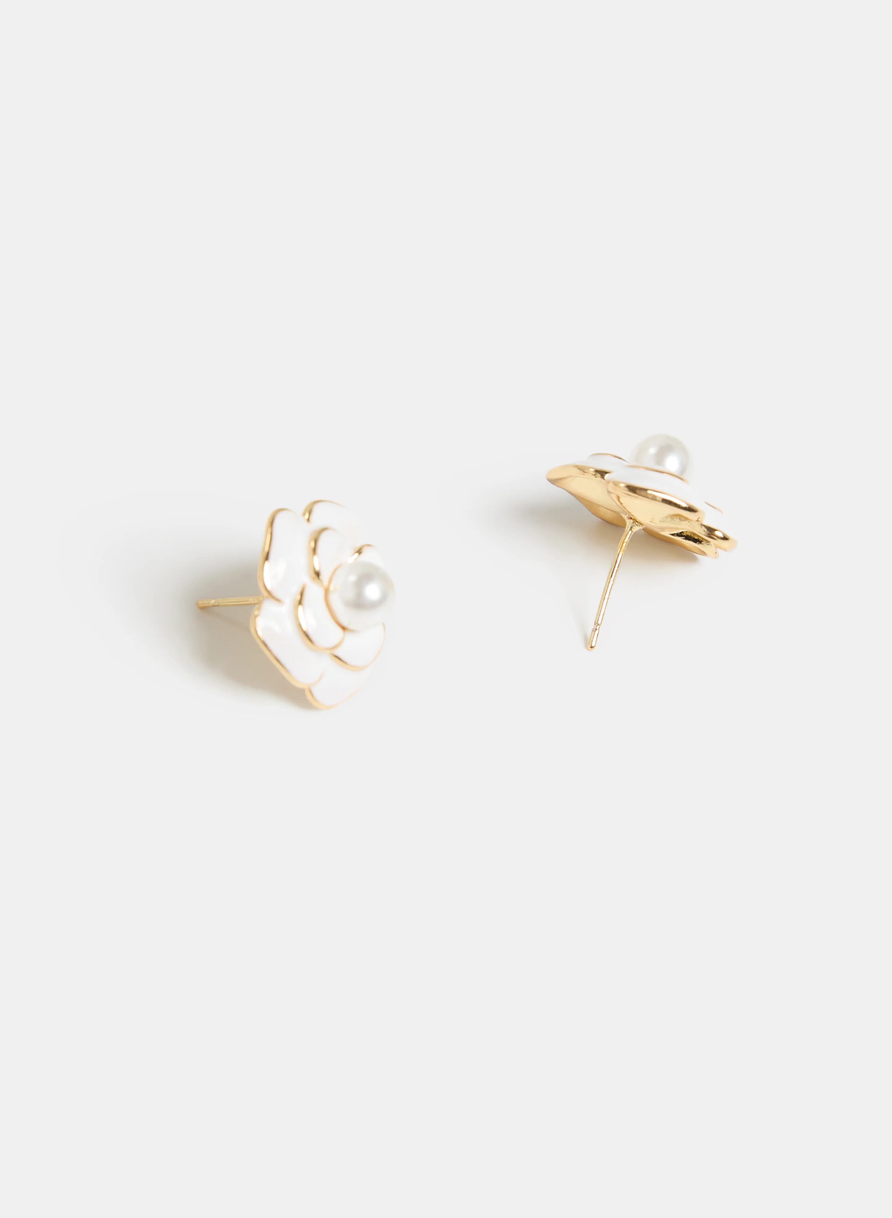 Flower Button Earrings - Image 2