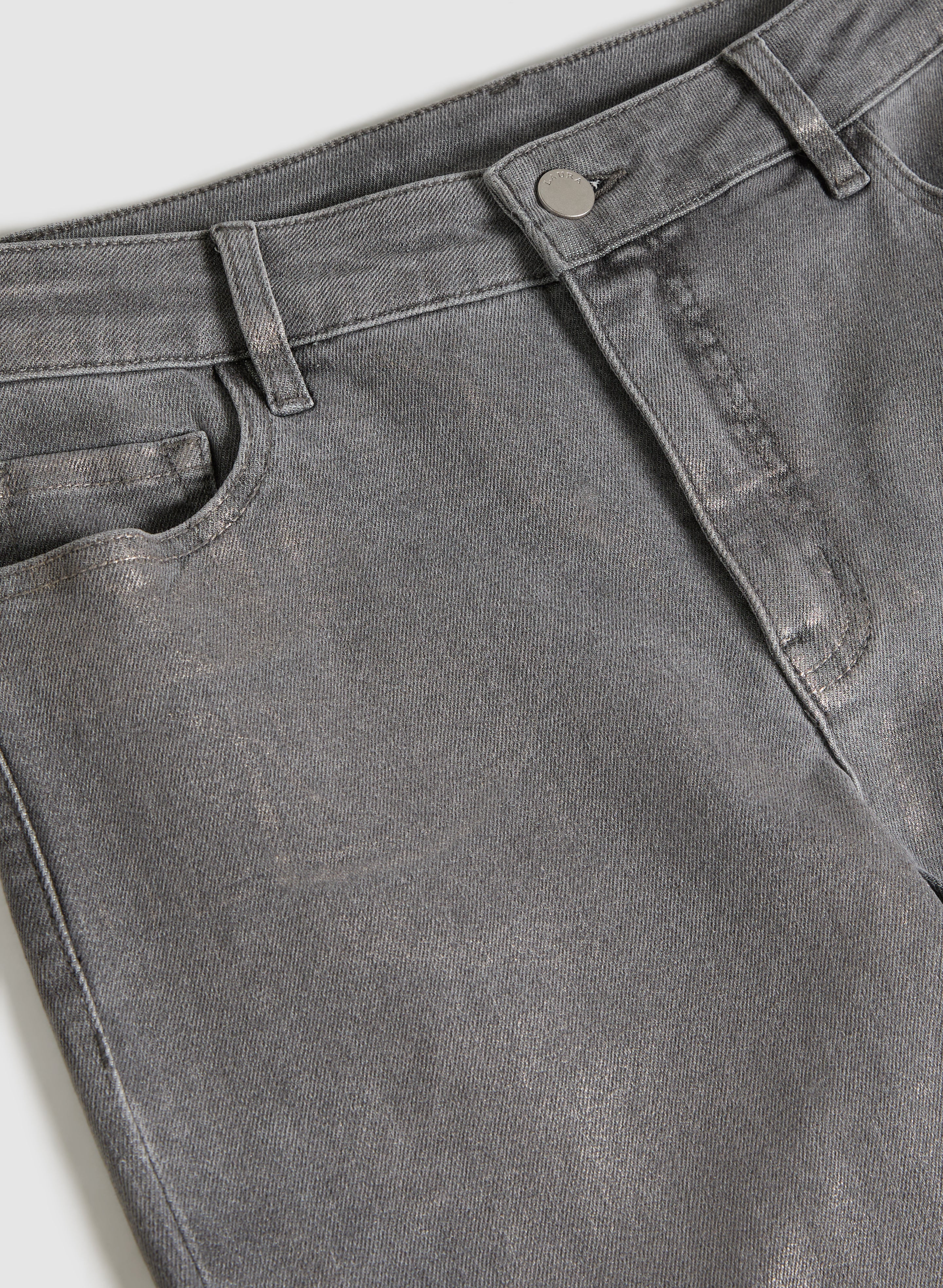 Foiled Straight Leg Jeans - Image 7