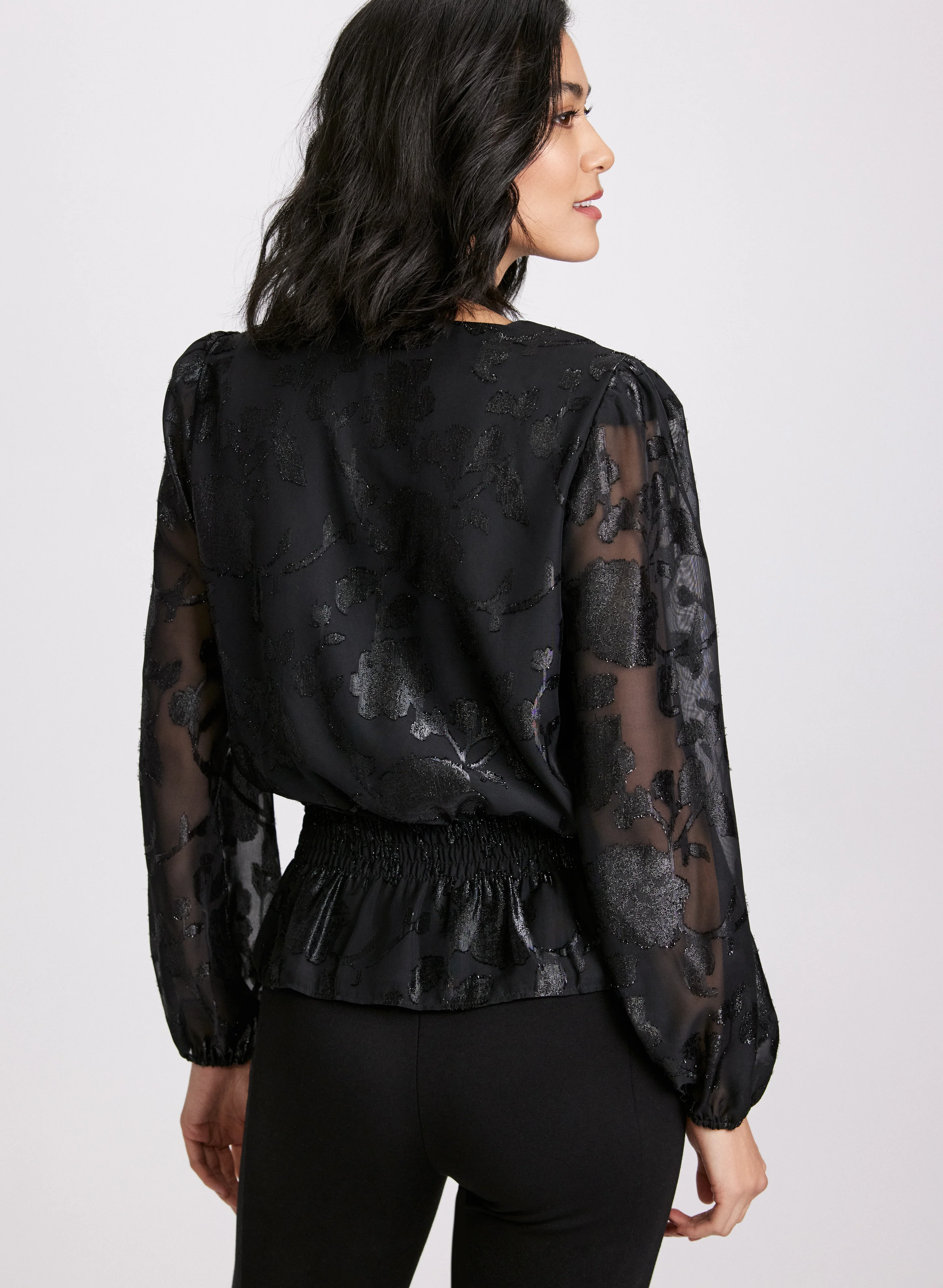 Foil Floral Blouse - Image 4