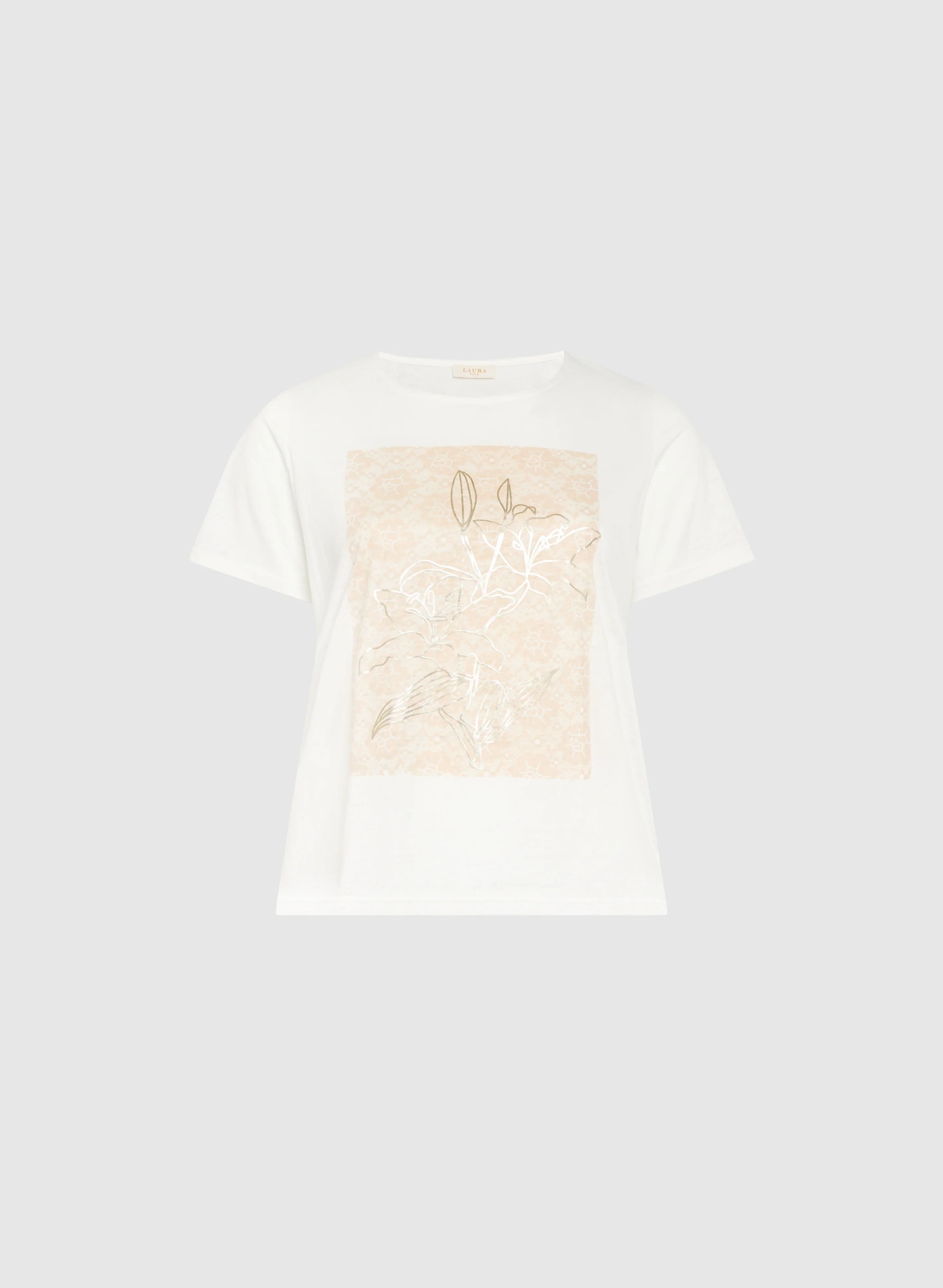 Foiled Floral Print T-Shirt - Image 6