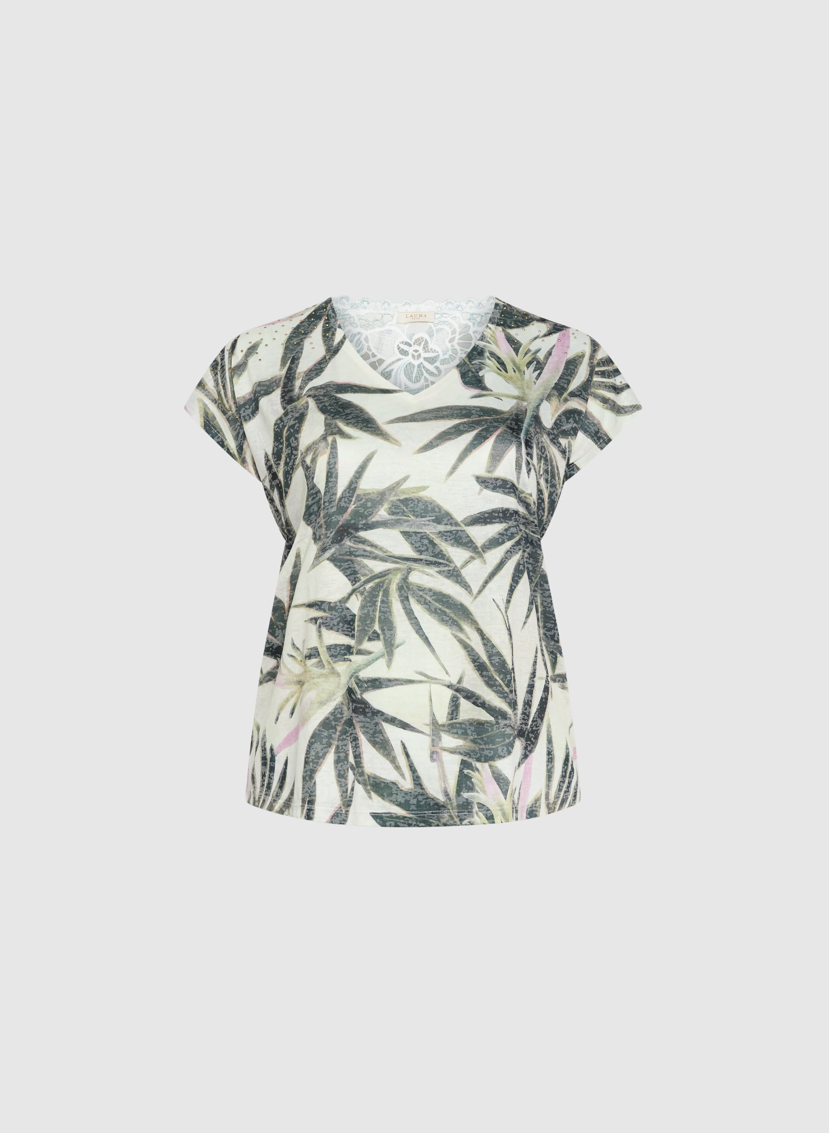 Embellished Palm Print T-Shirt - Image 6