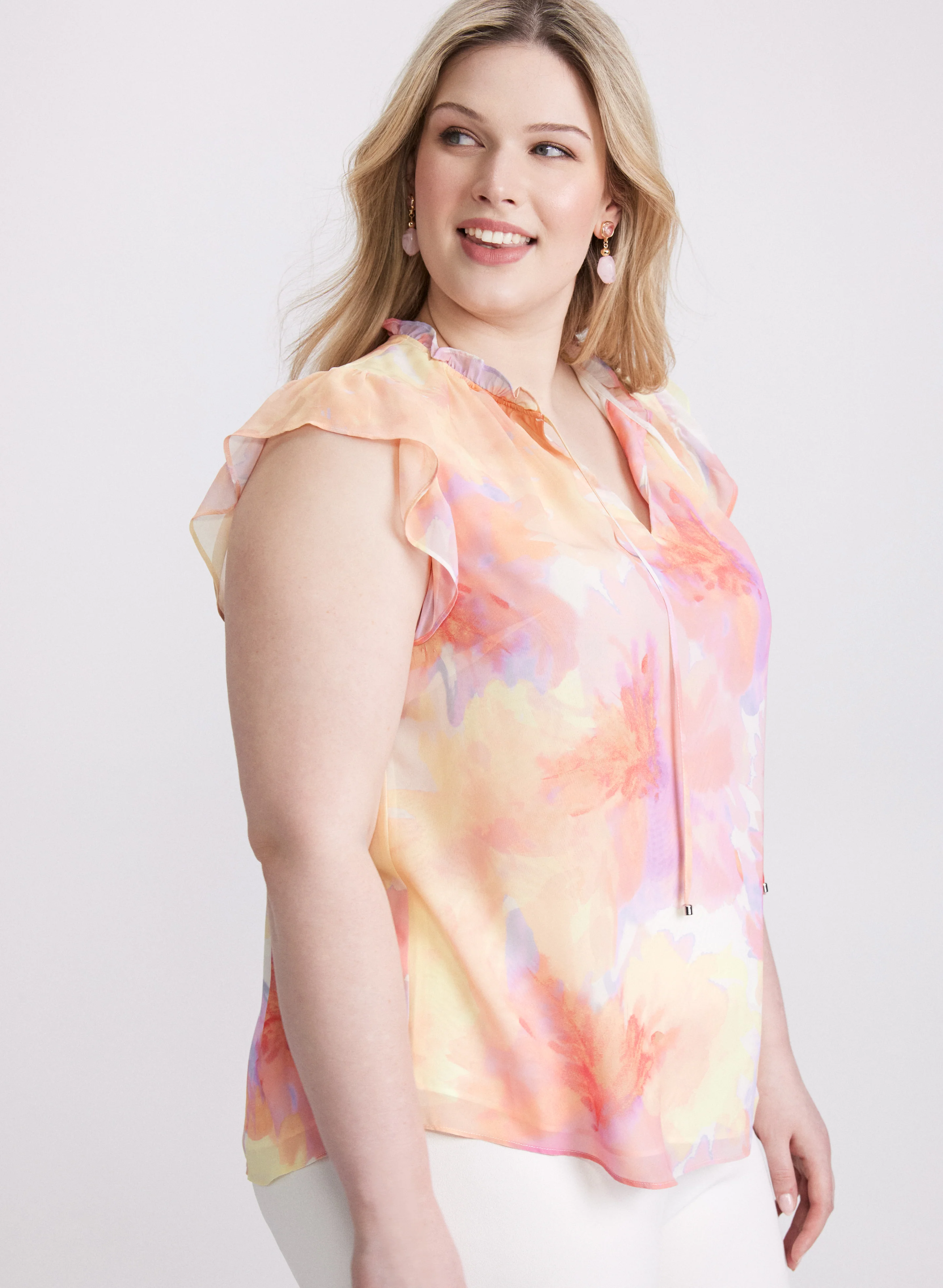 Frilled Floral Blouse - Image 2