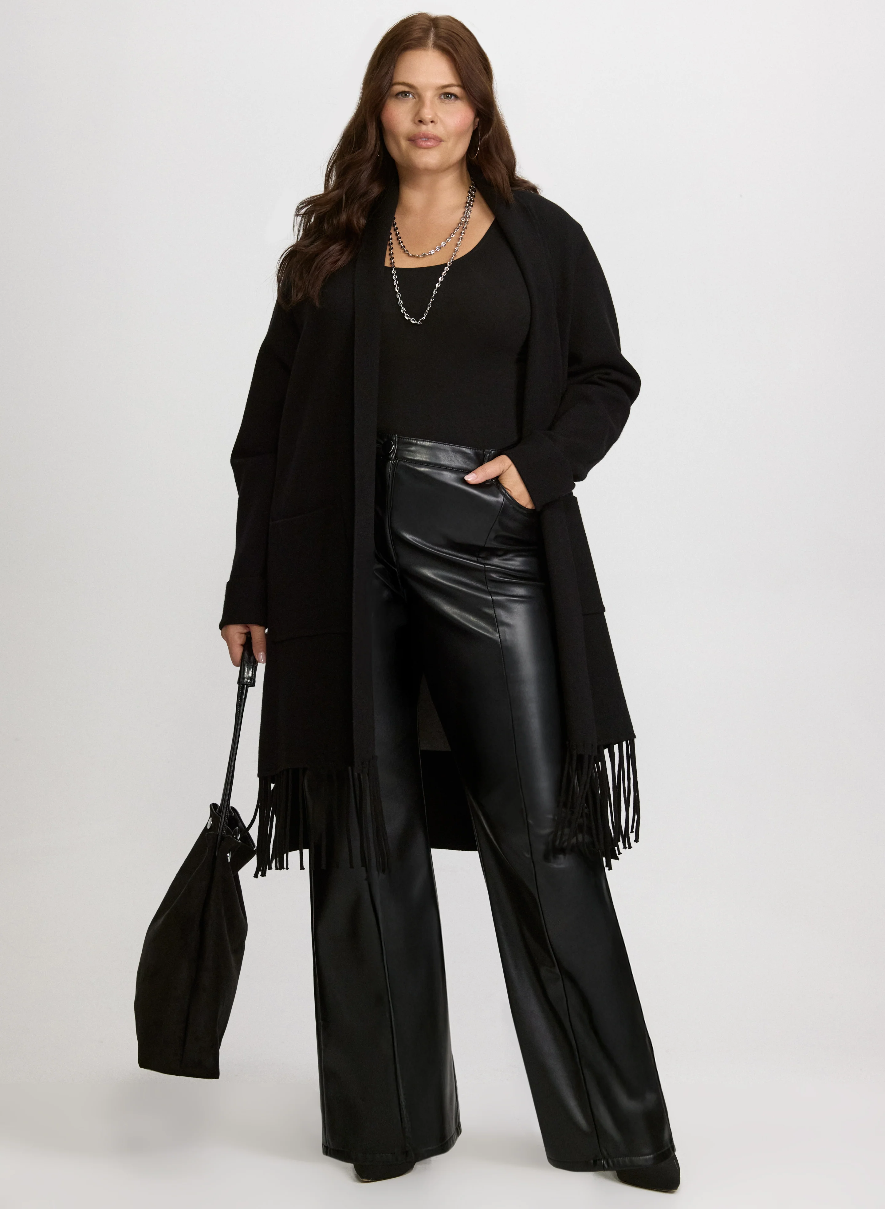 Fringe Colour Block Cardigan - Image 3