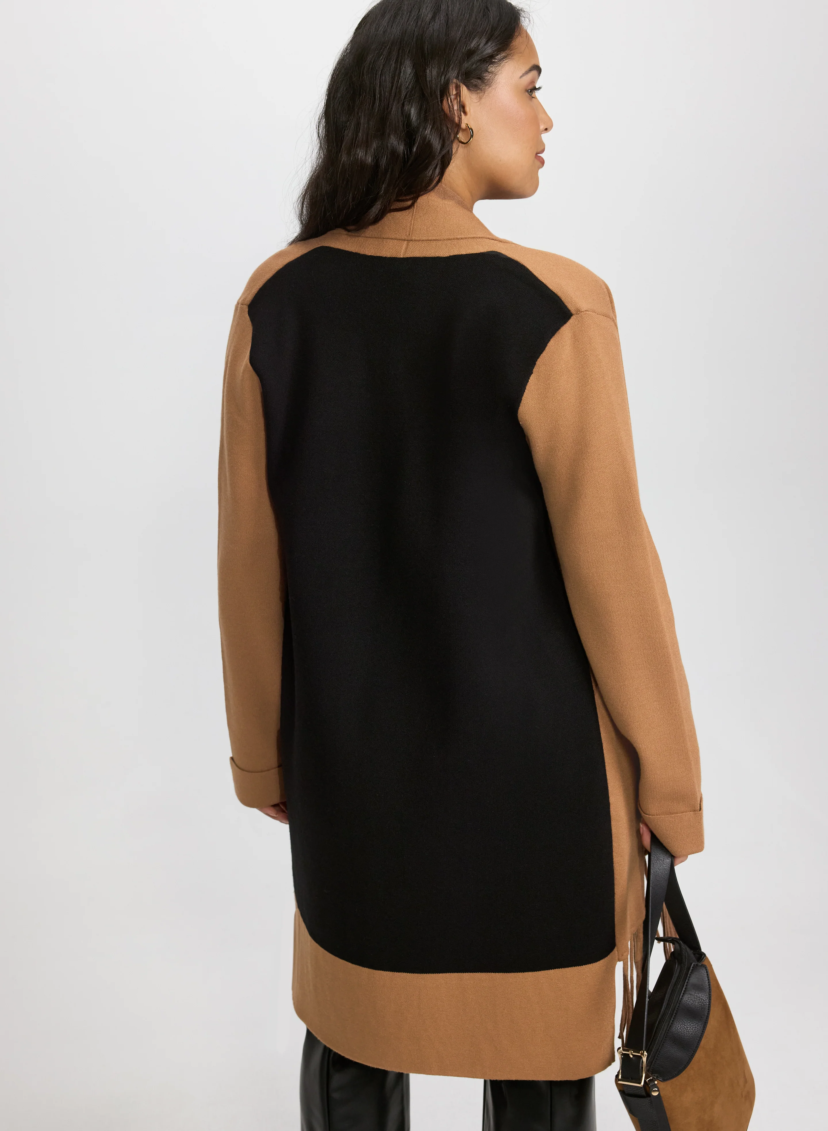 Fringe Colour Block Cardigan - Image 4