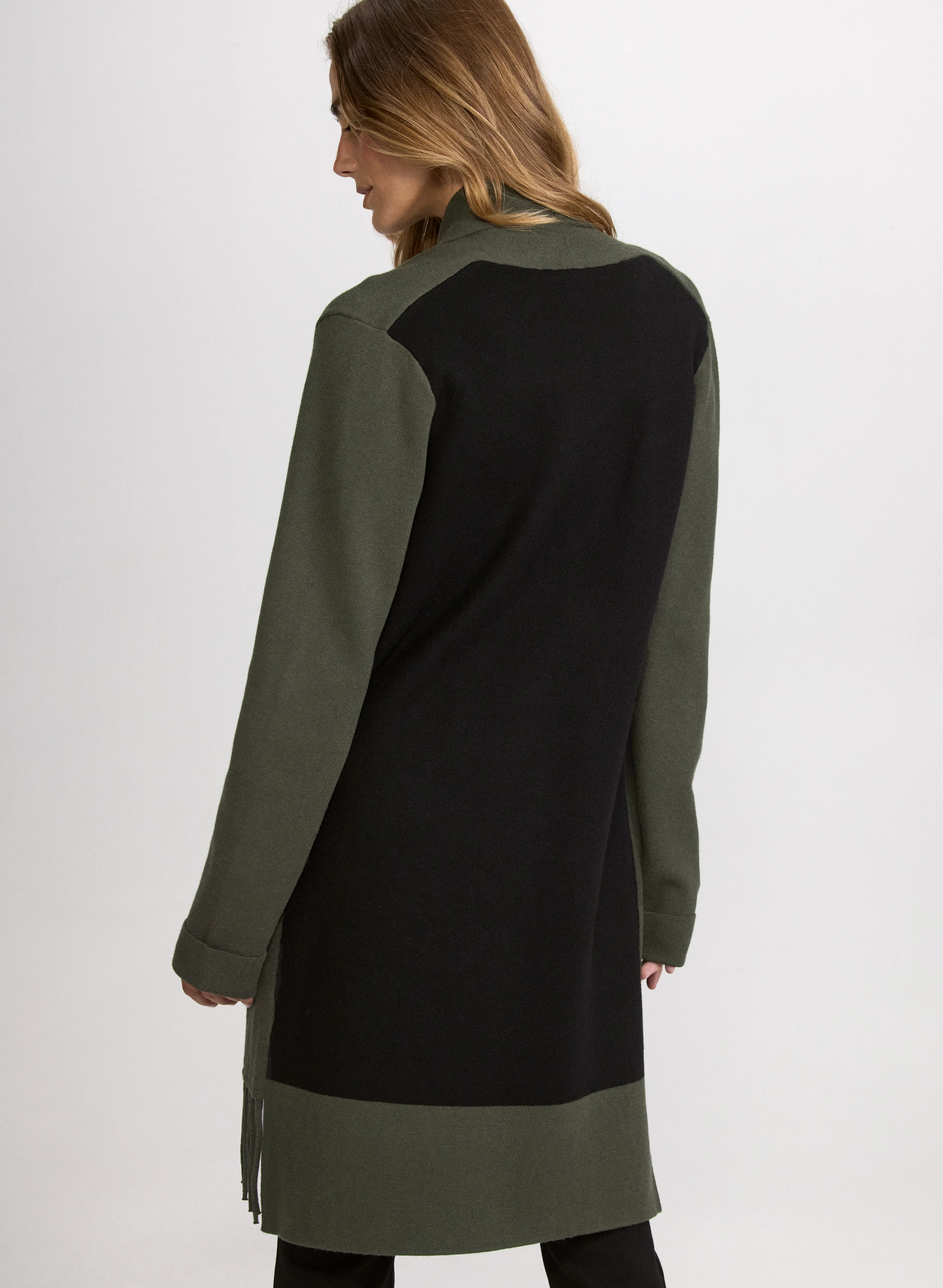 Fringe Colour Block Cardigan - Image 2