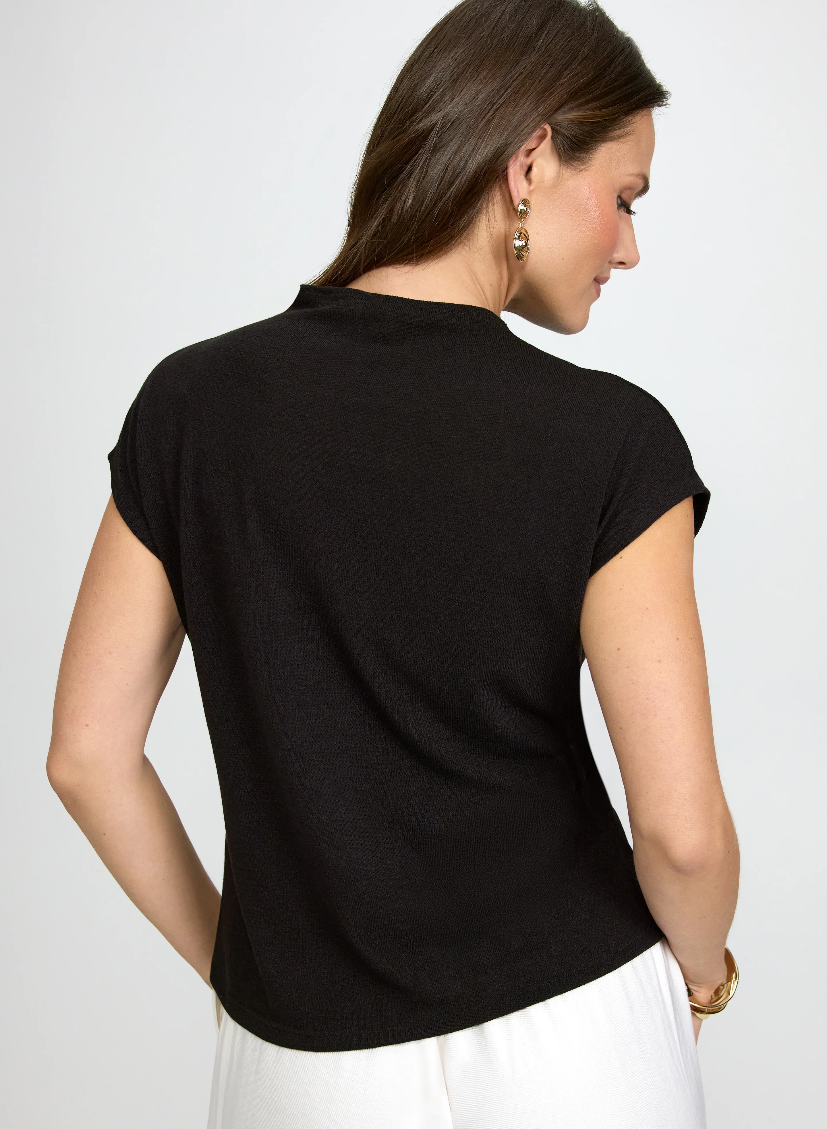Funnel Neck Knit Top - Image 2