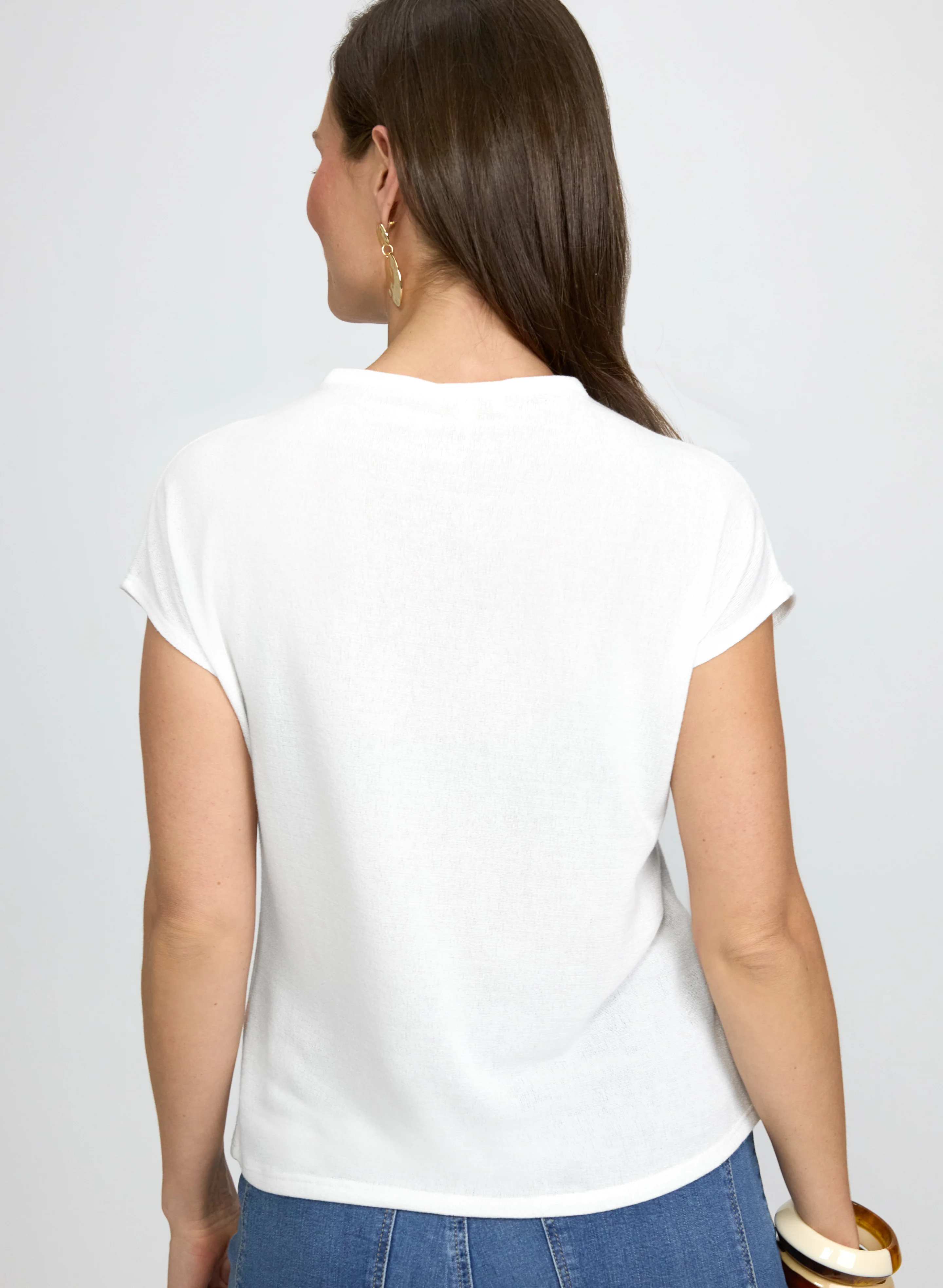 Funnel Neck Knit Top - Image 4