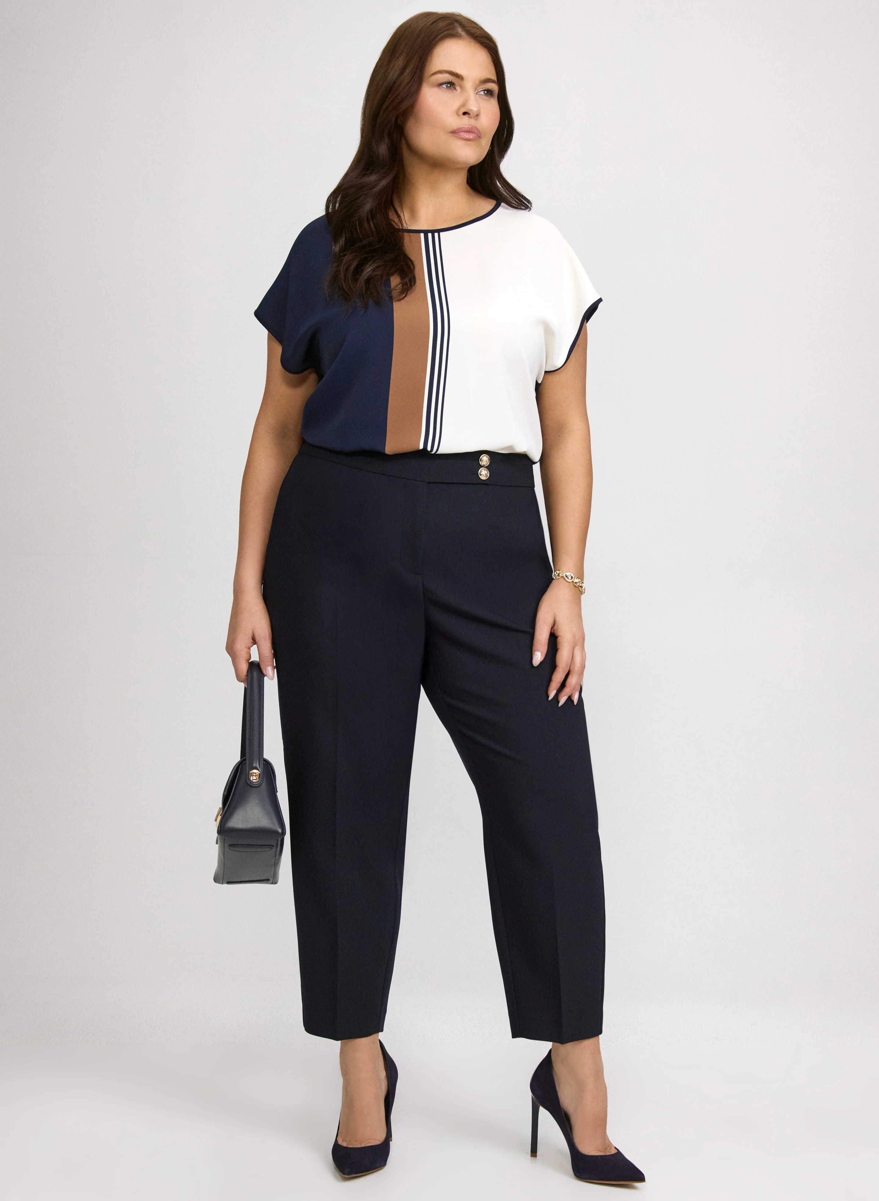 Geometric Cap Sleeve Top - Image 3