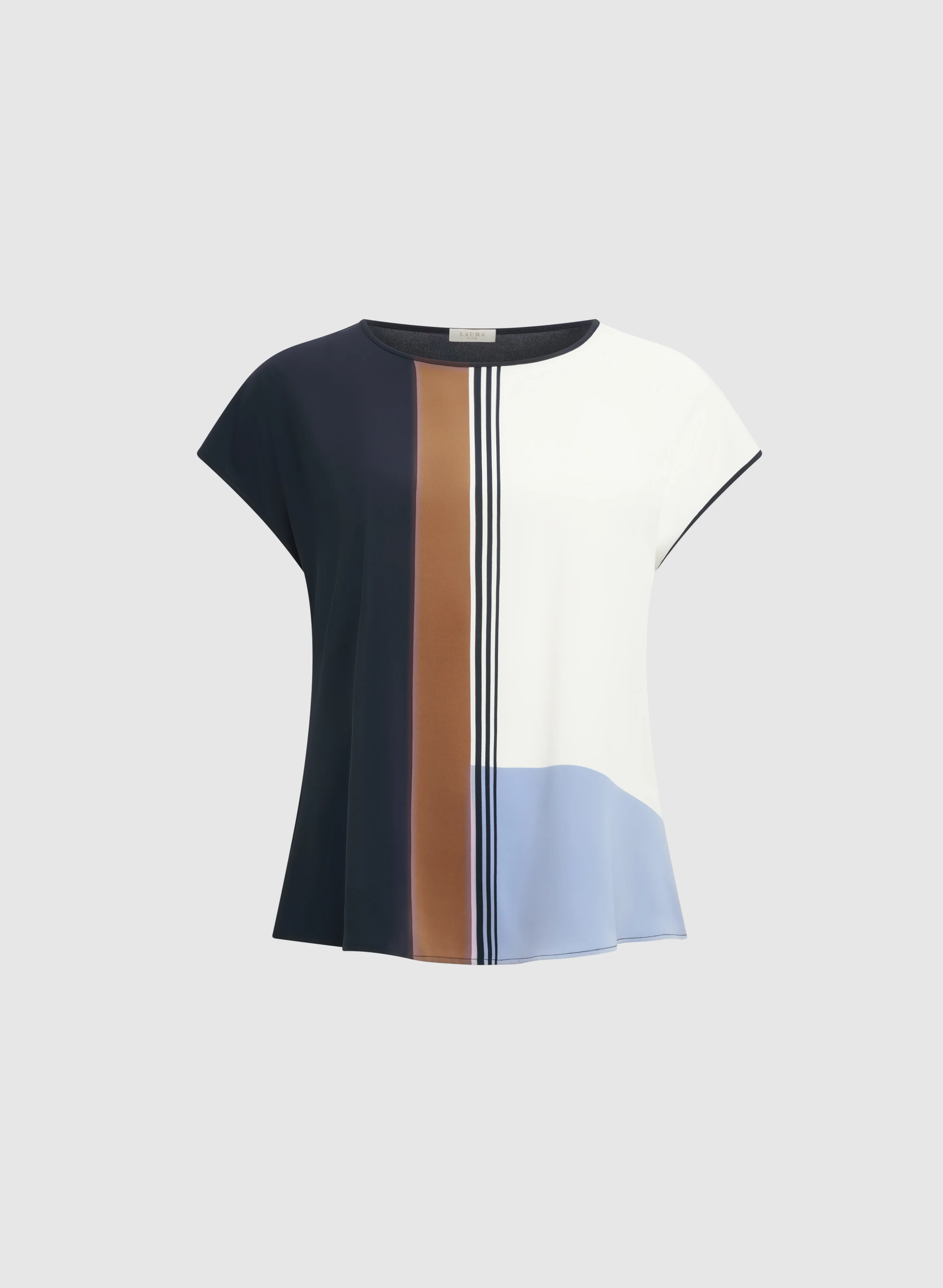 Geometric Cap Sleeve Top - Image 6