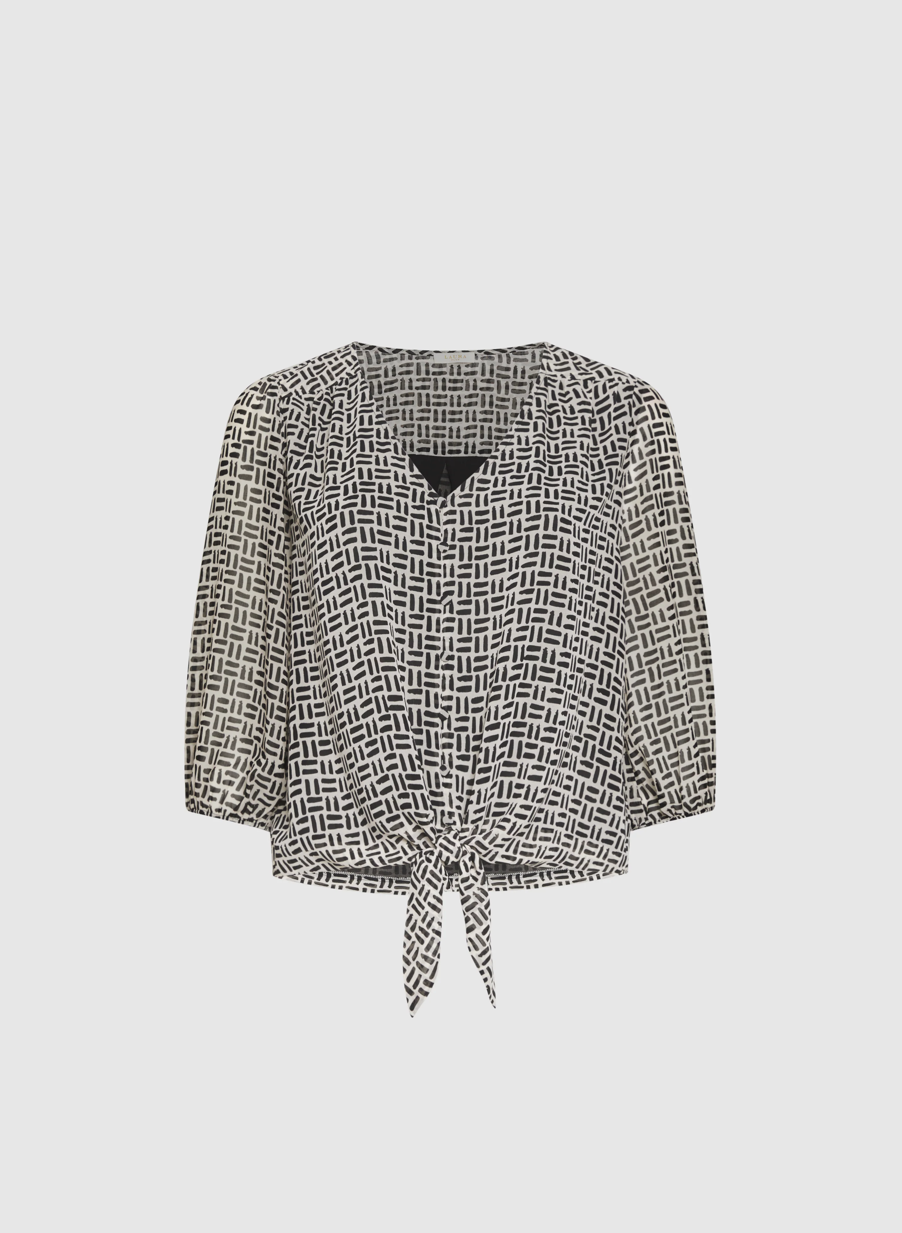 Geometric Chiffon Blouse - Image 6