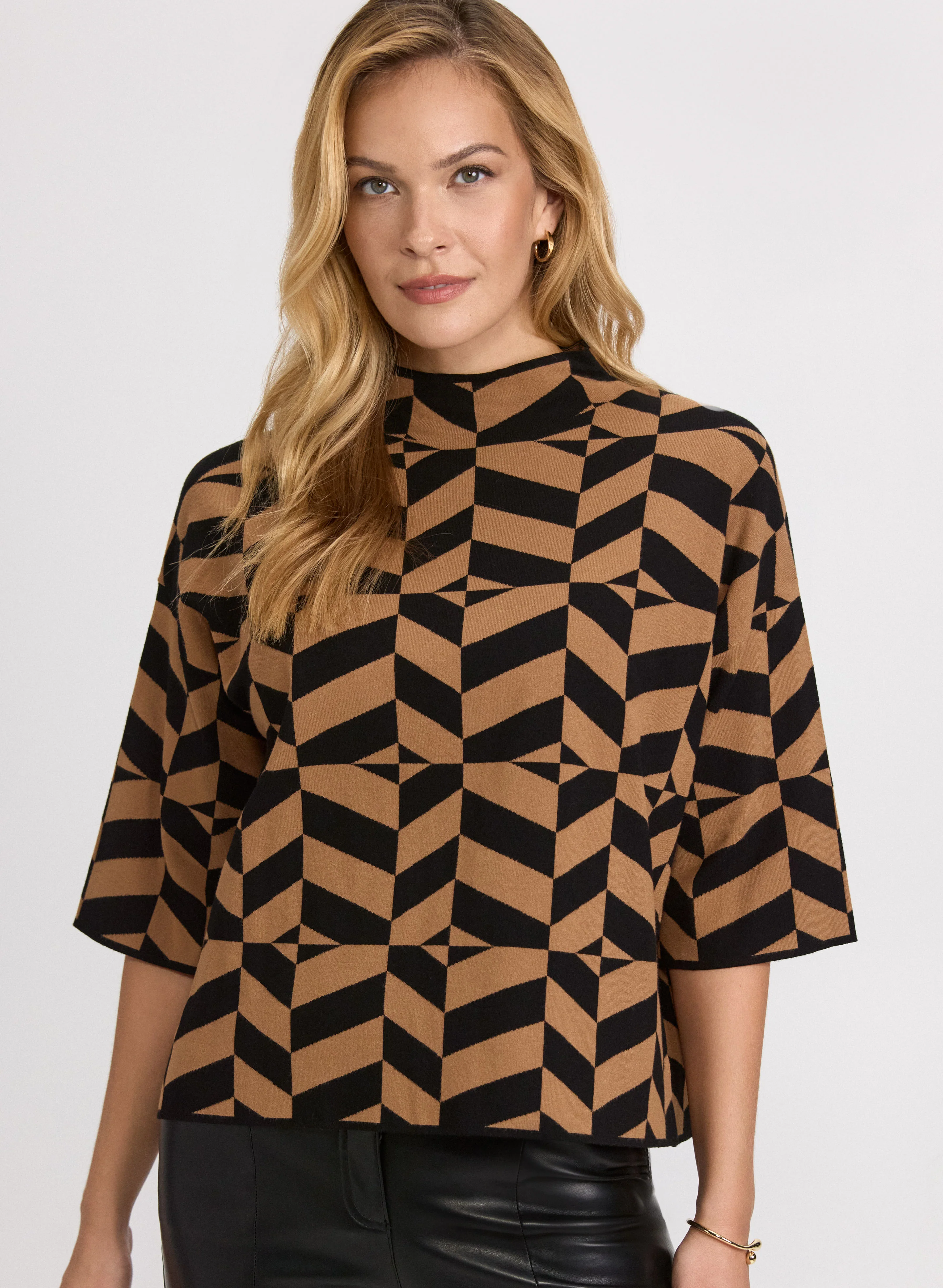 Geometric Jacquard Pullover