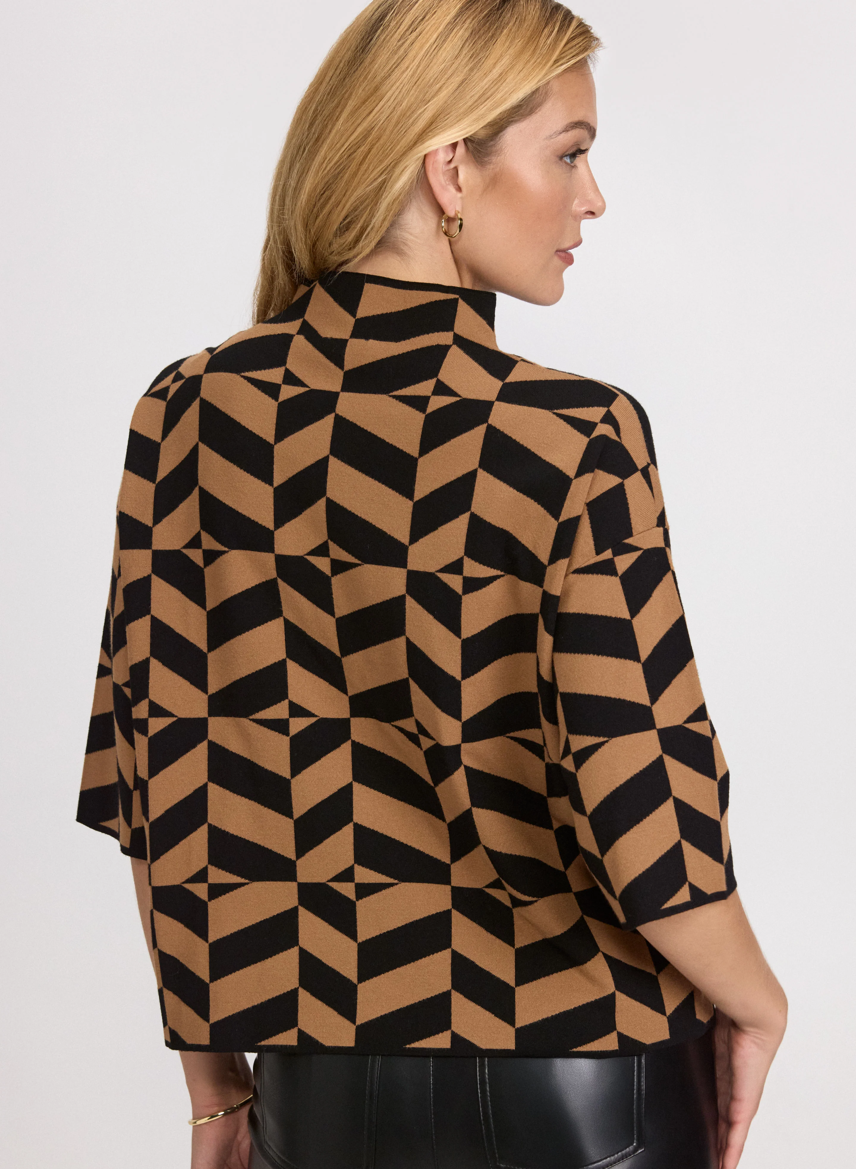 Geometric Jacquard Pullover - Image 4