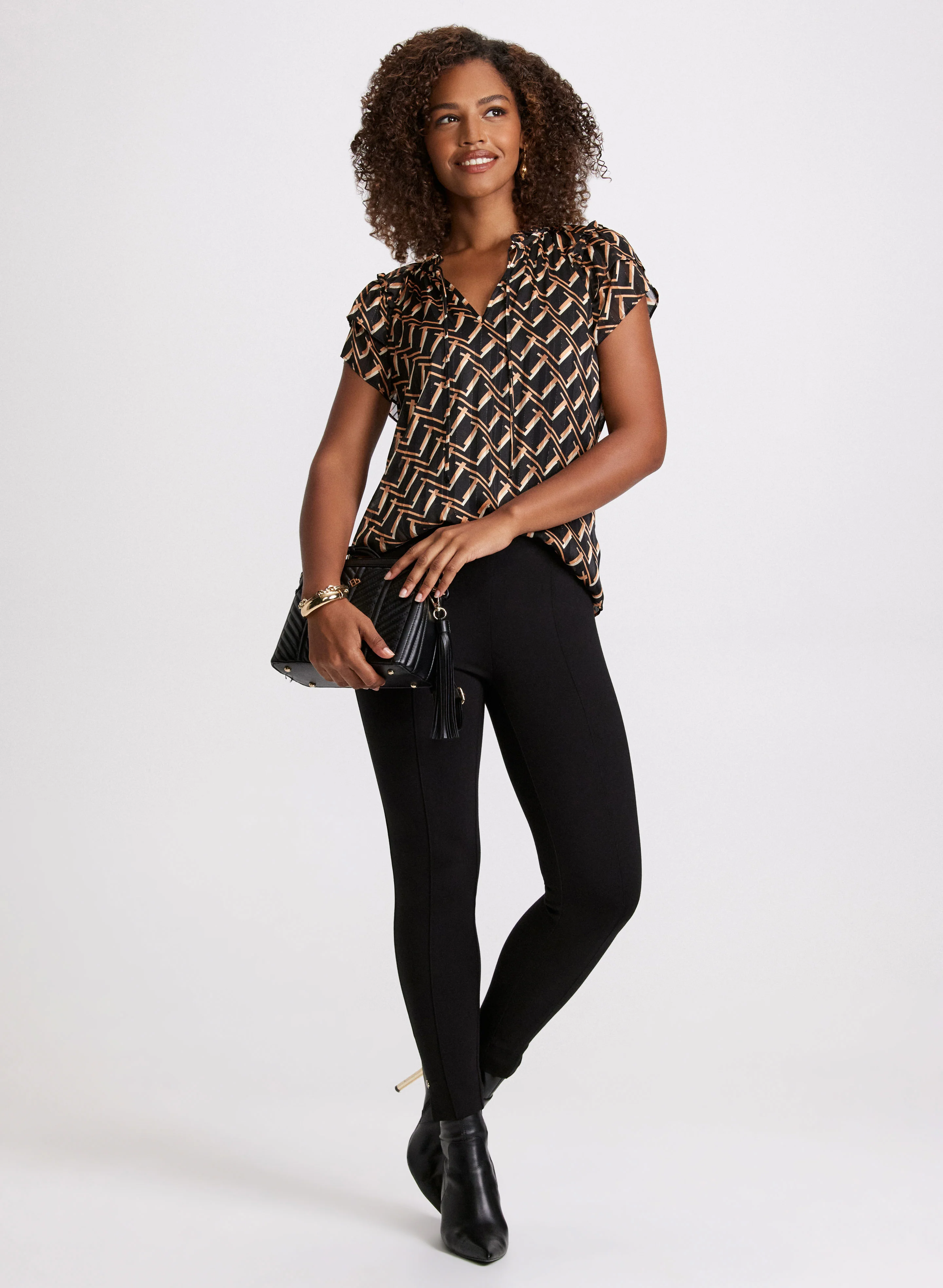 Geometric Print Blouse - Image 3