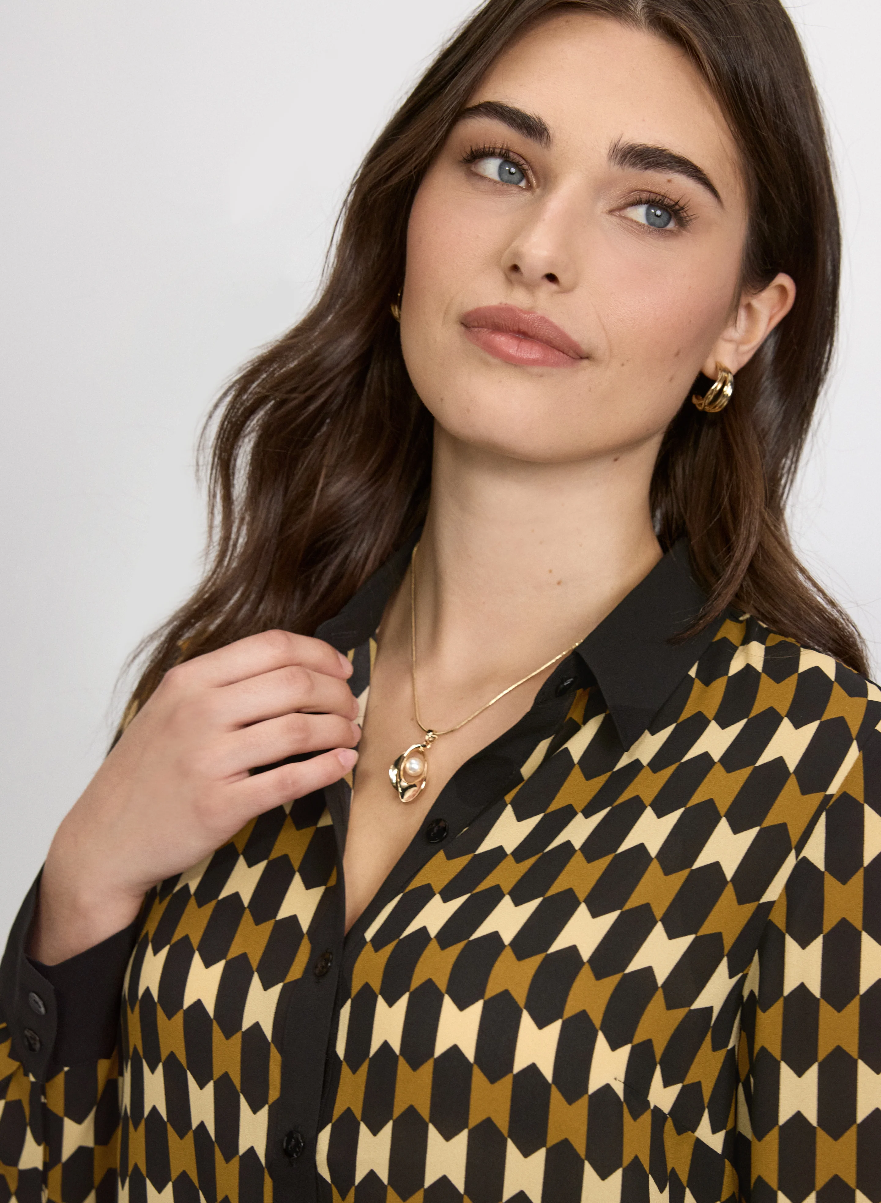 Geometric Print Blouse - Image 3