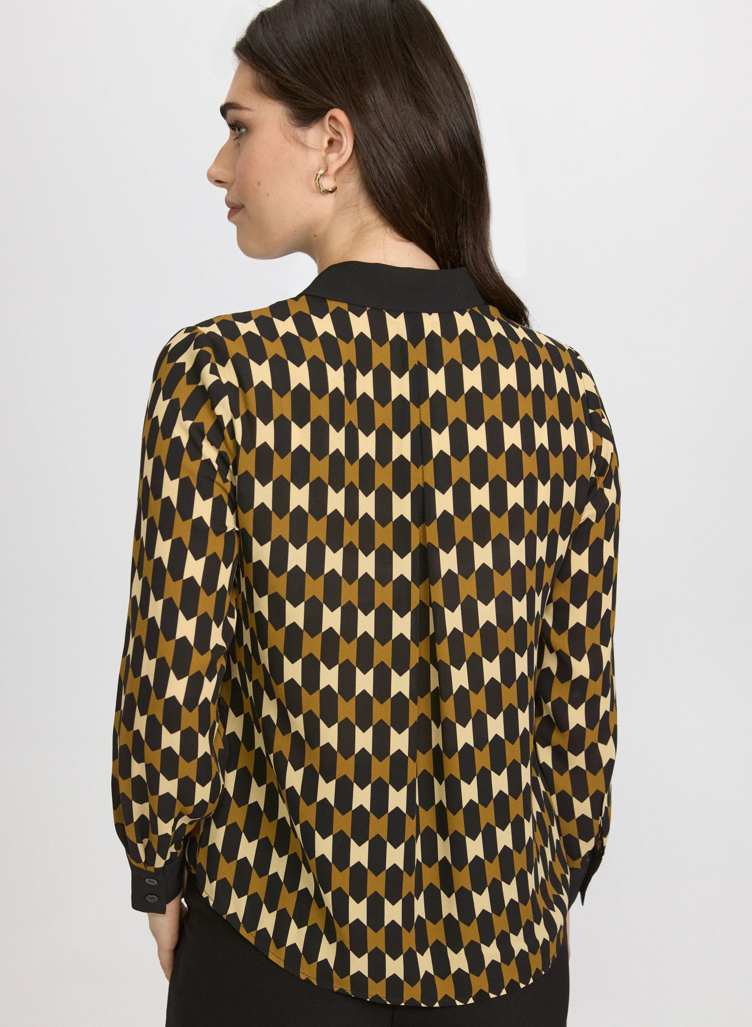 Geometric Print Blouse - Image 4