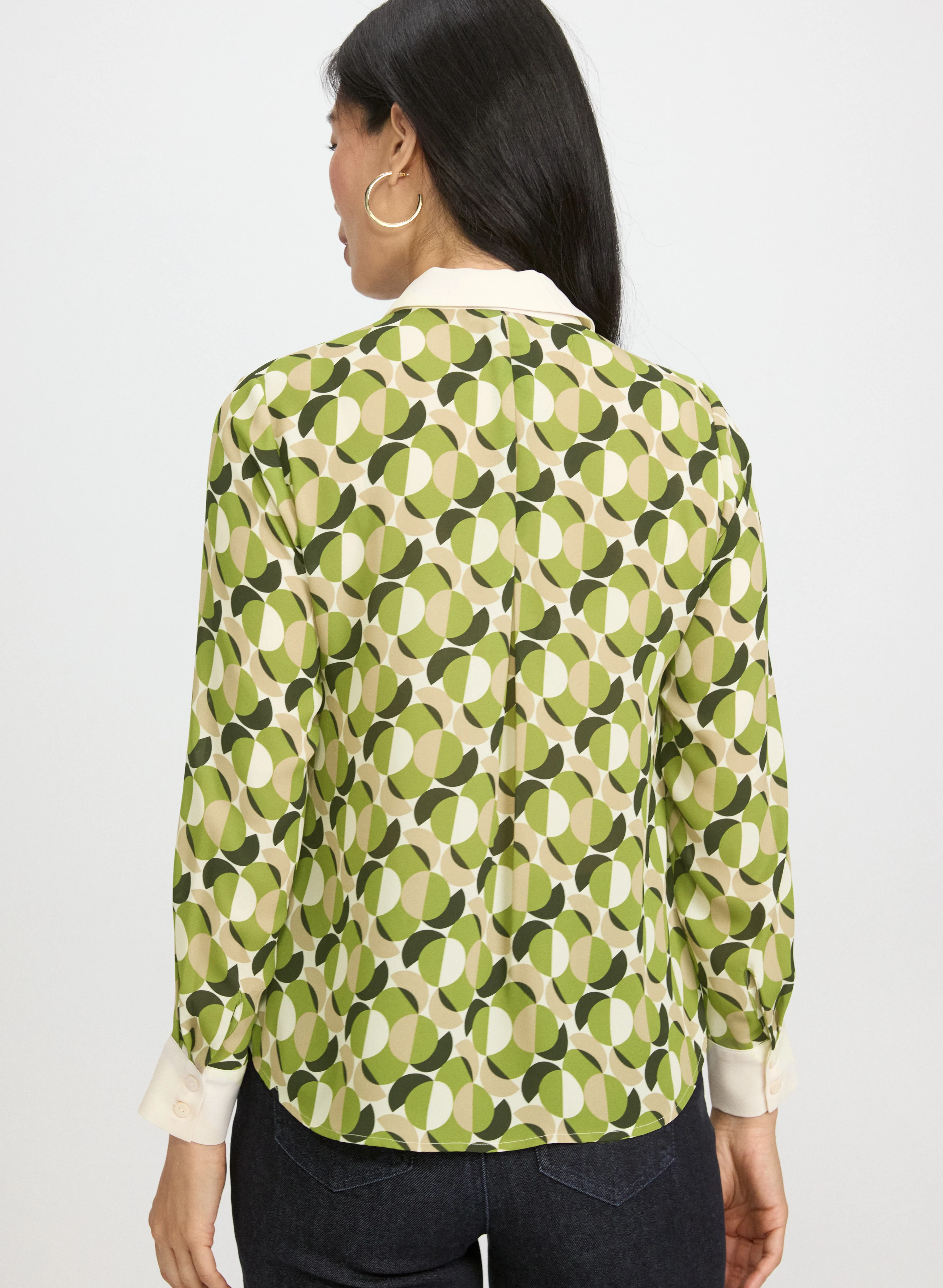 Geometric Print Blouse - Image 5