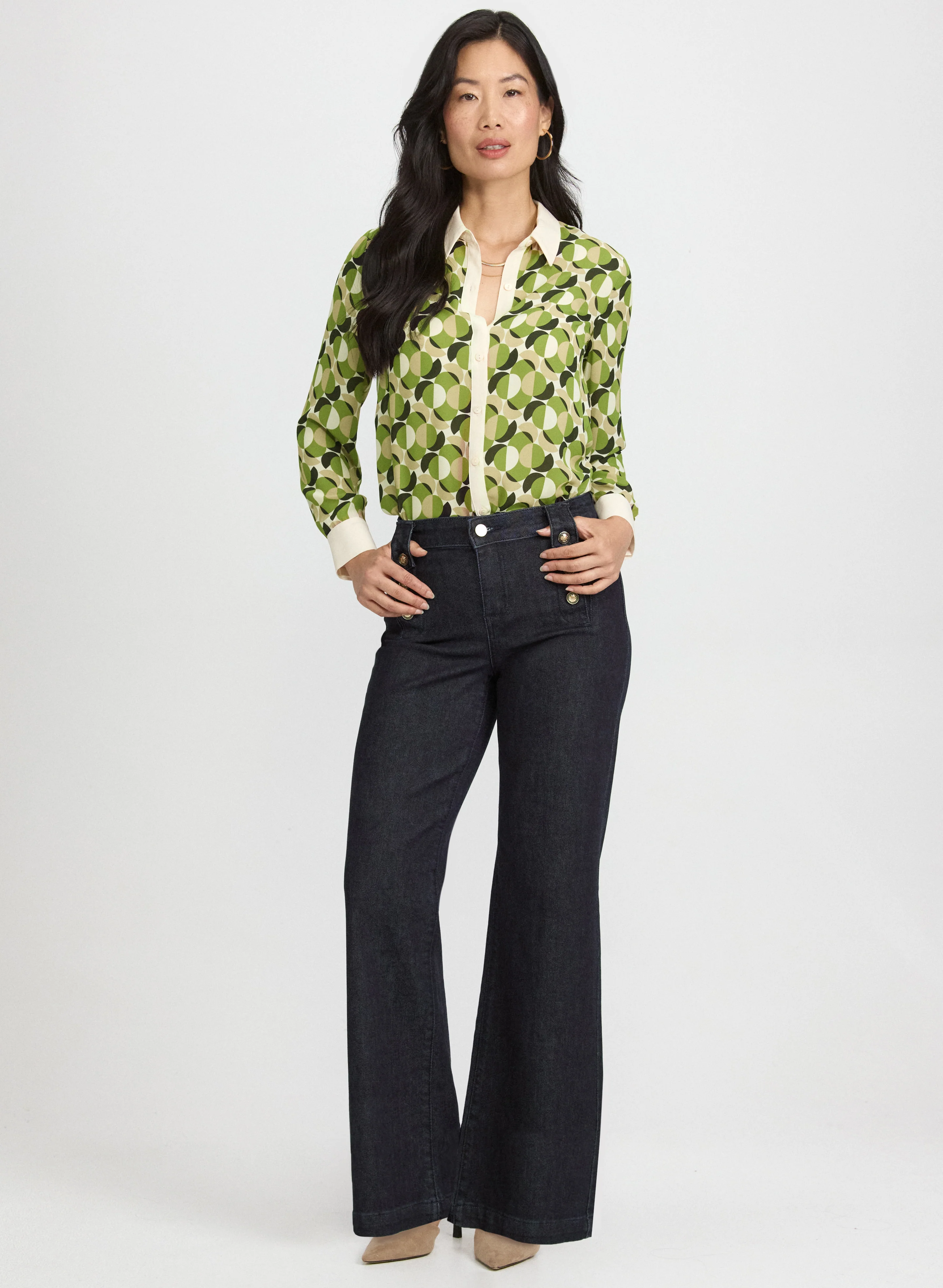 Geometric Print Blouse - Image 3