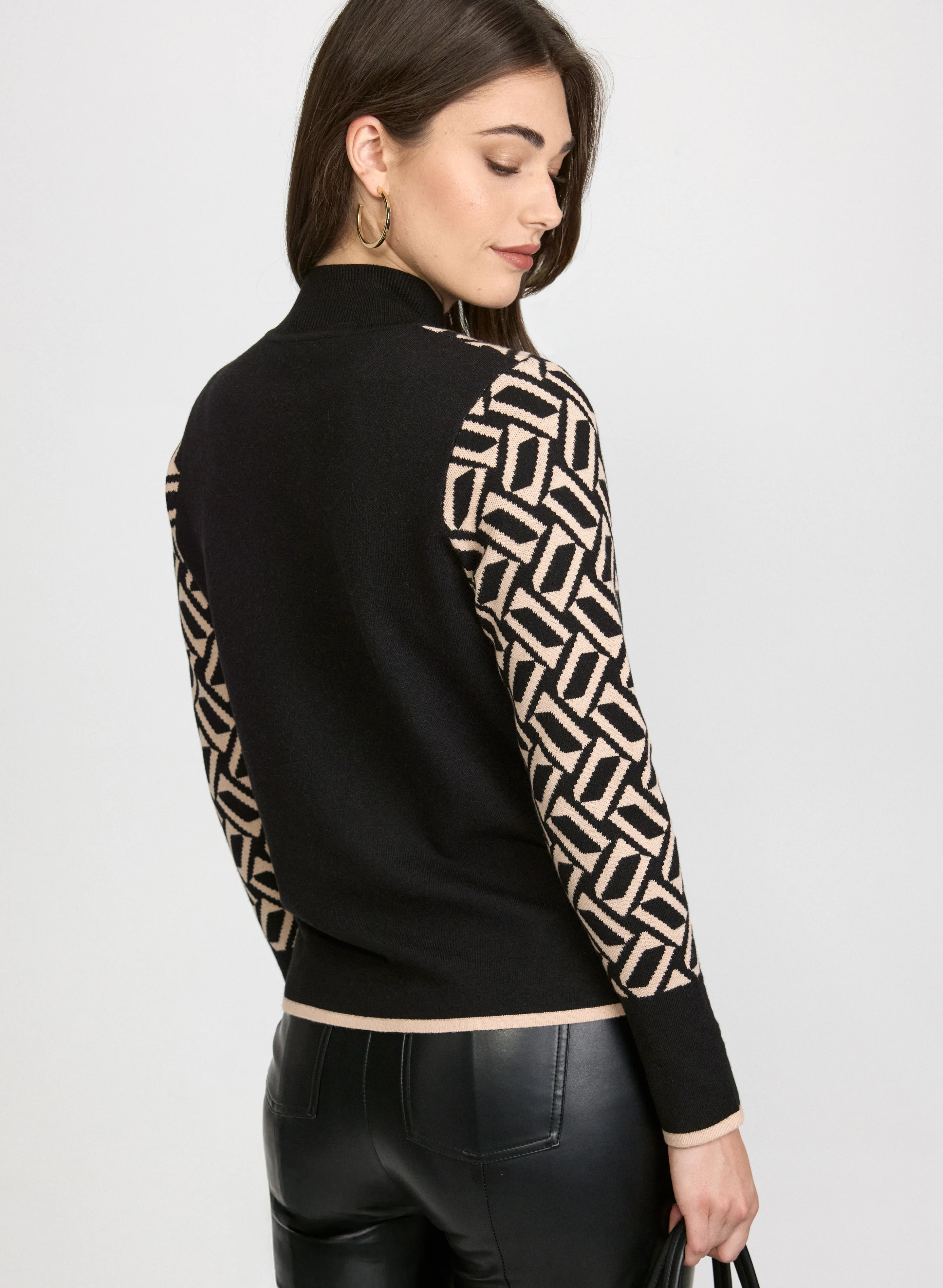 Geometric Print Sweater - Image 4