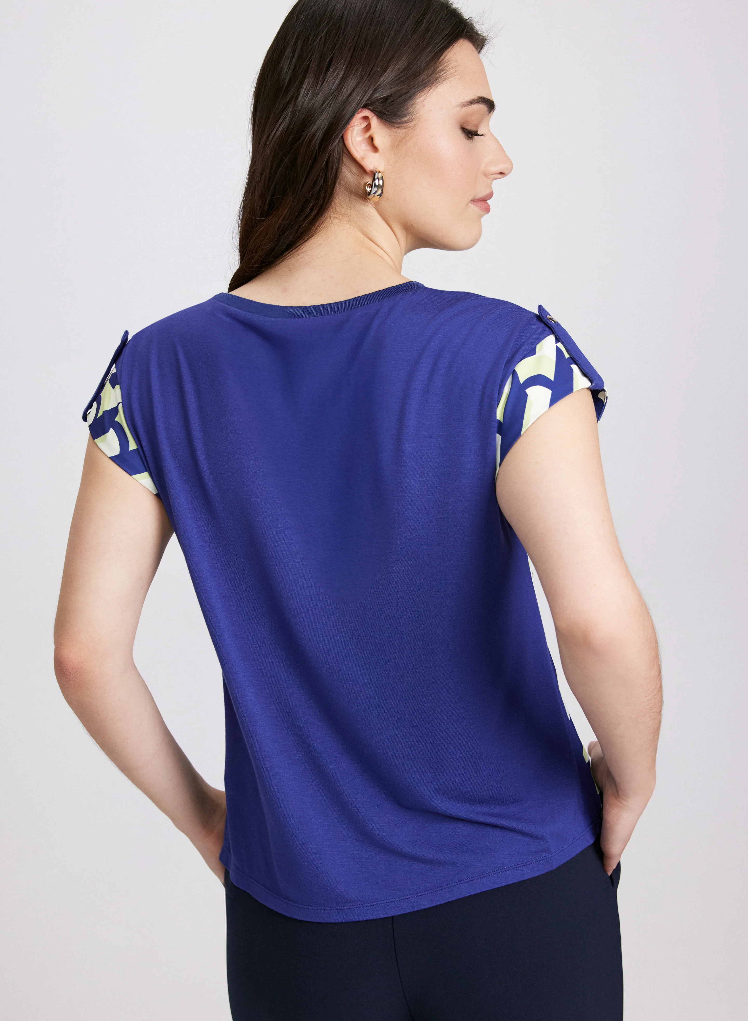 Geometric Print Top - Image 4