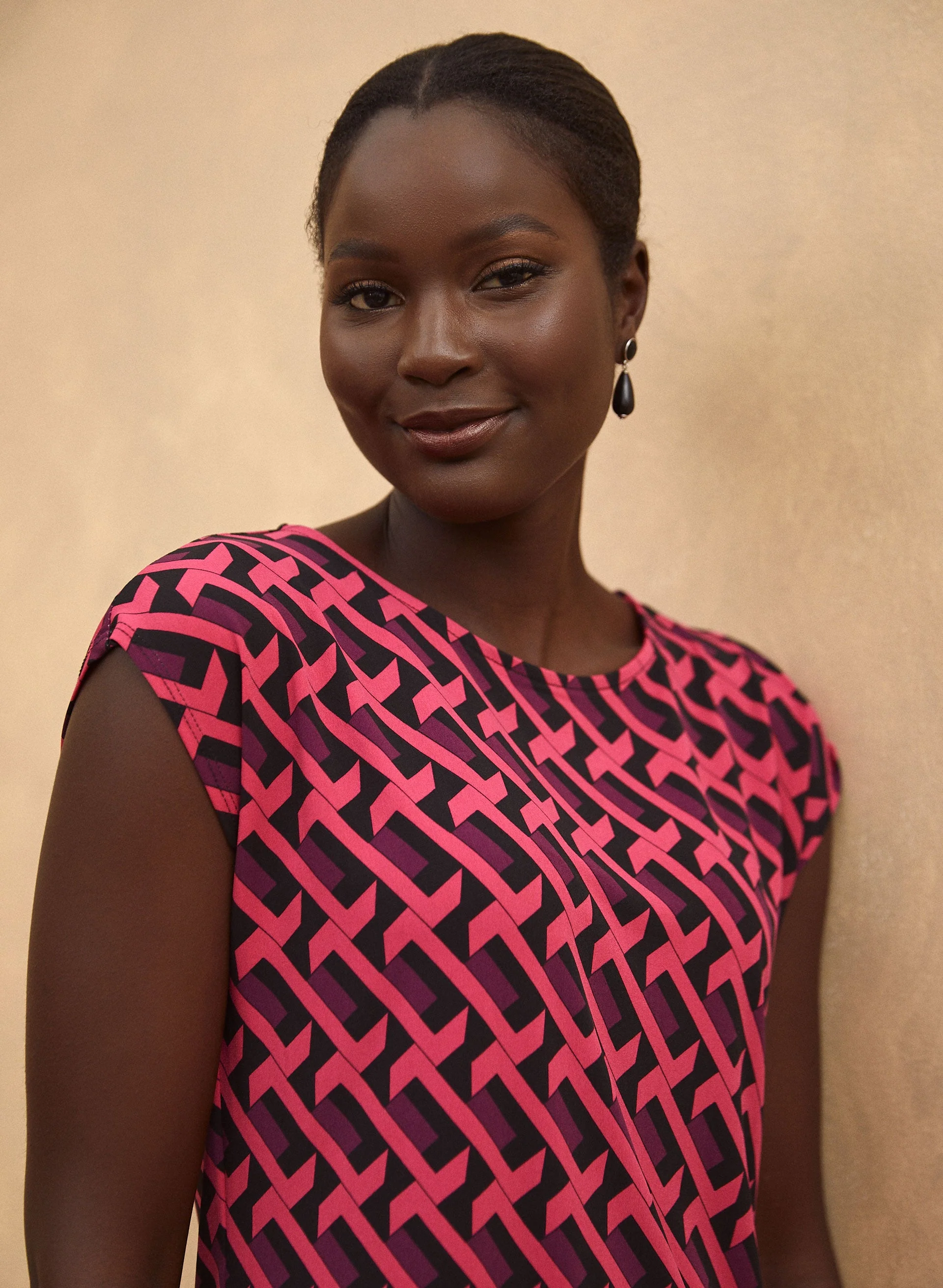Geometric Print Top - Image 2