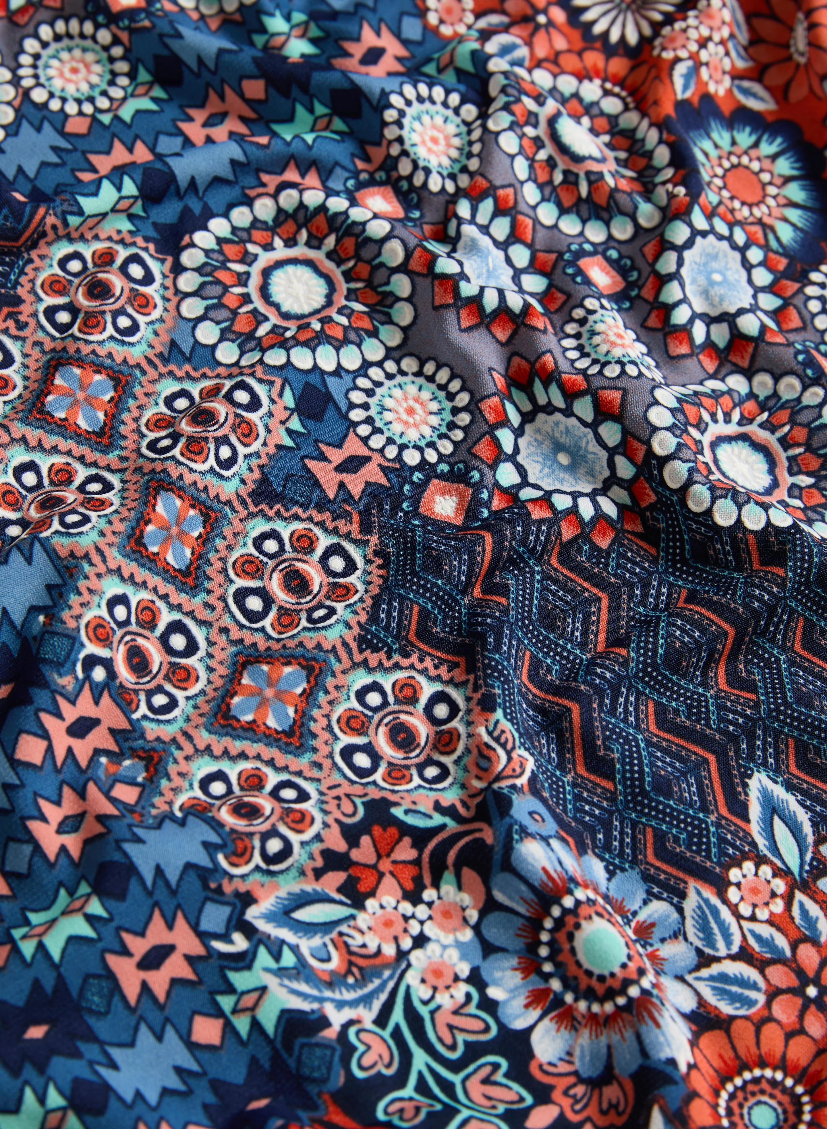 Geometric Tile Print Dress - Image 7
