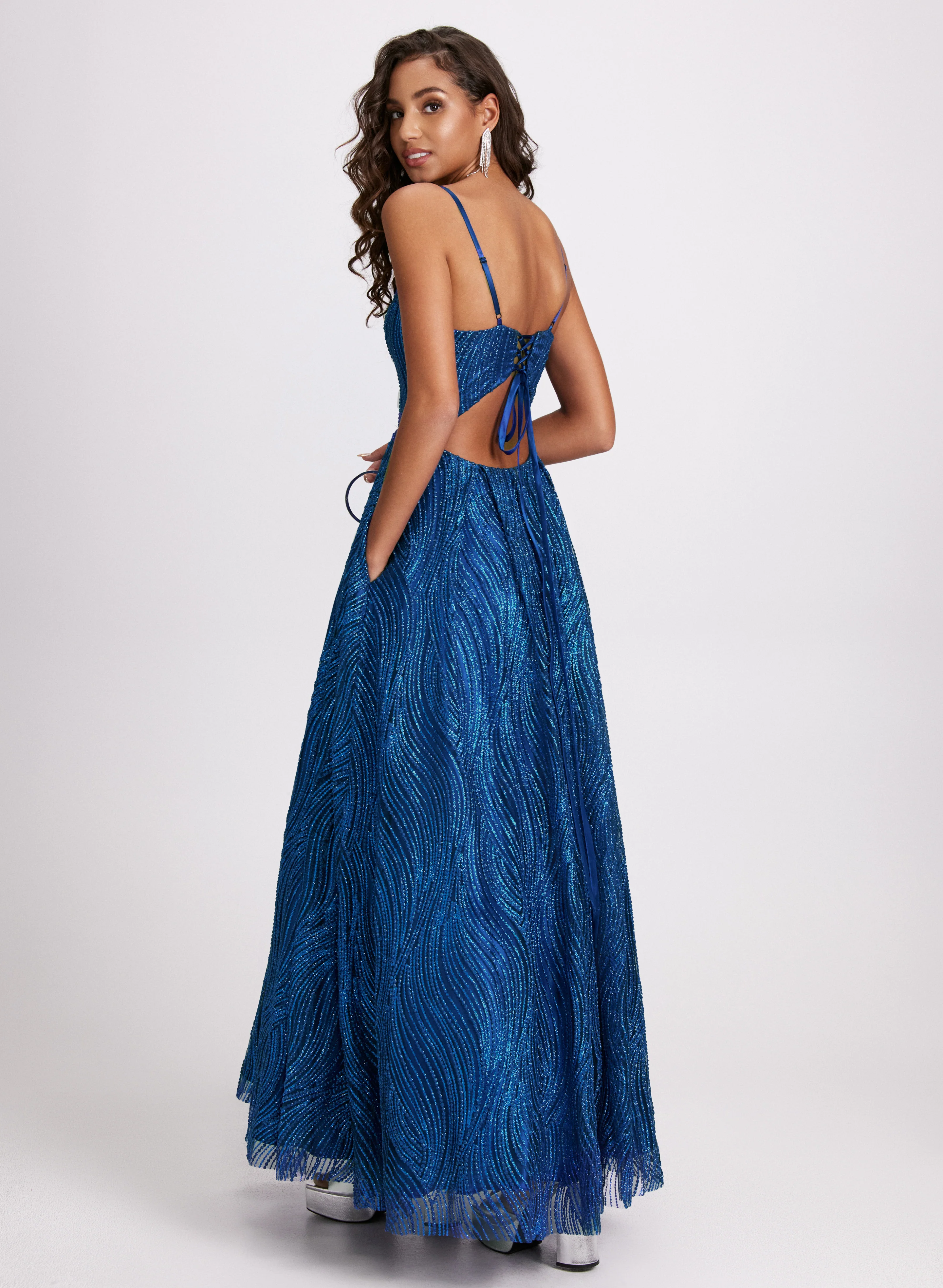 Glitter Ballgown Dress - Image 3