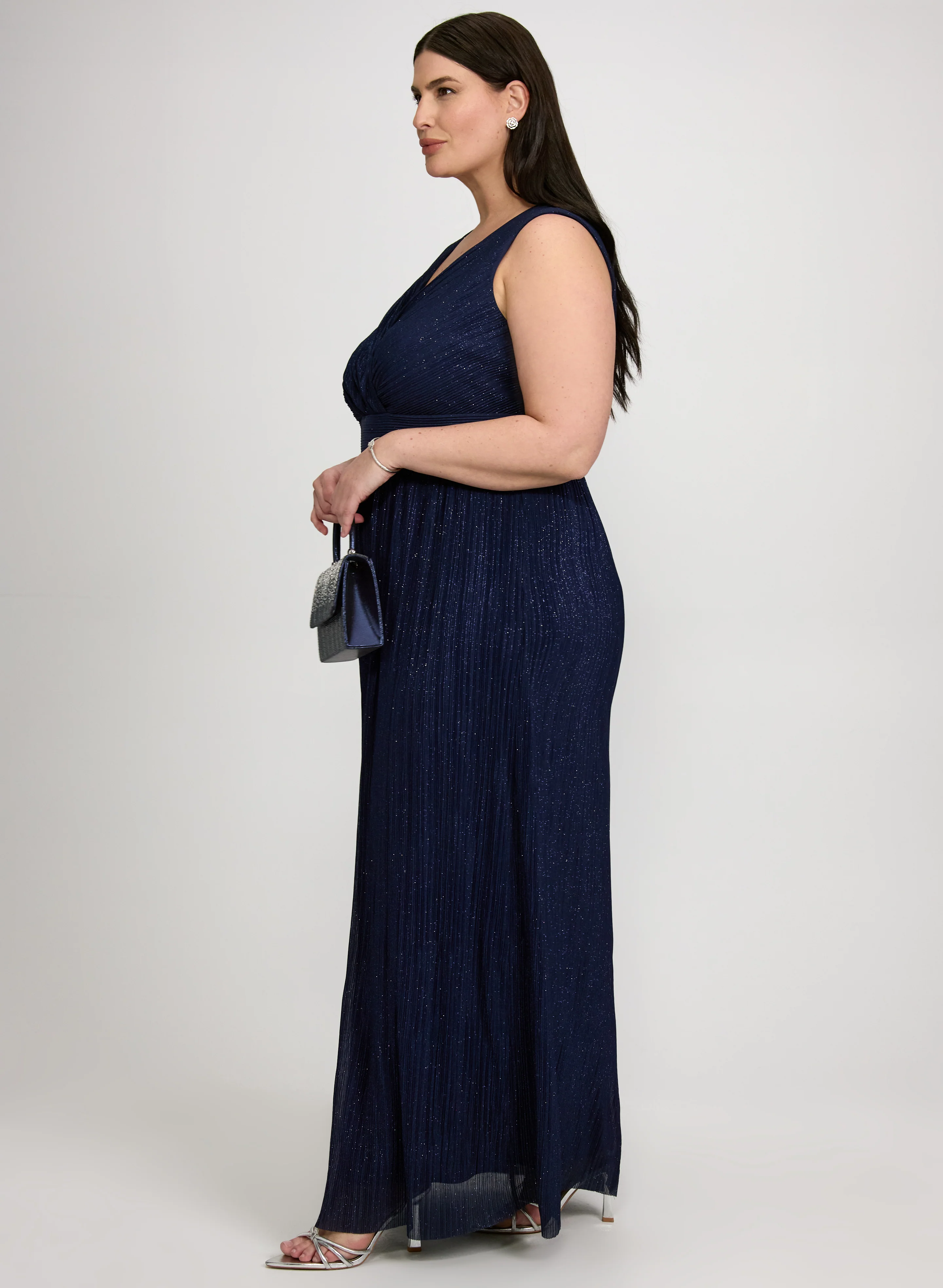 Glitter Chiffon Jacket & Dress Set - Image 2