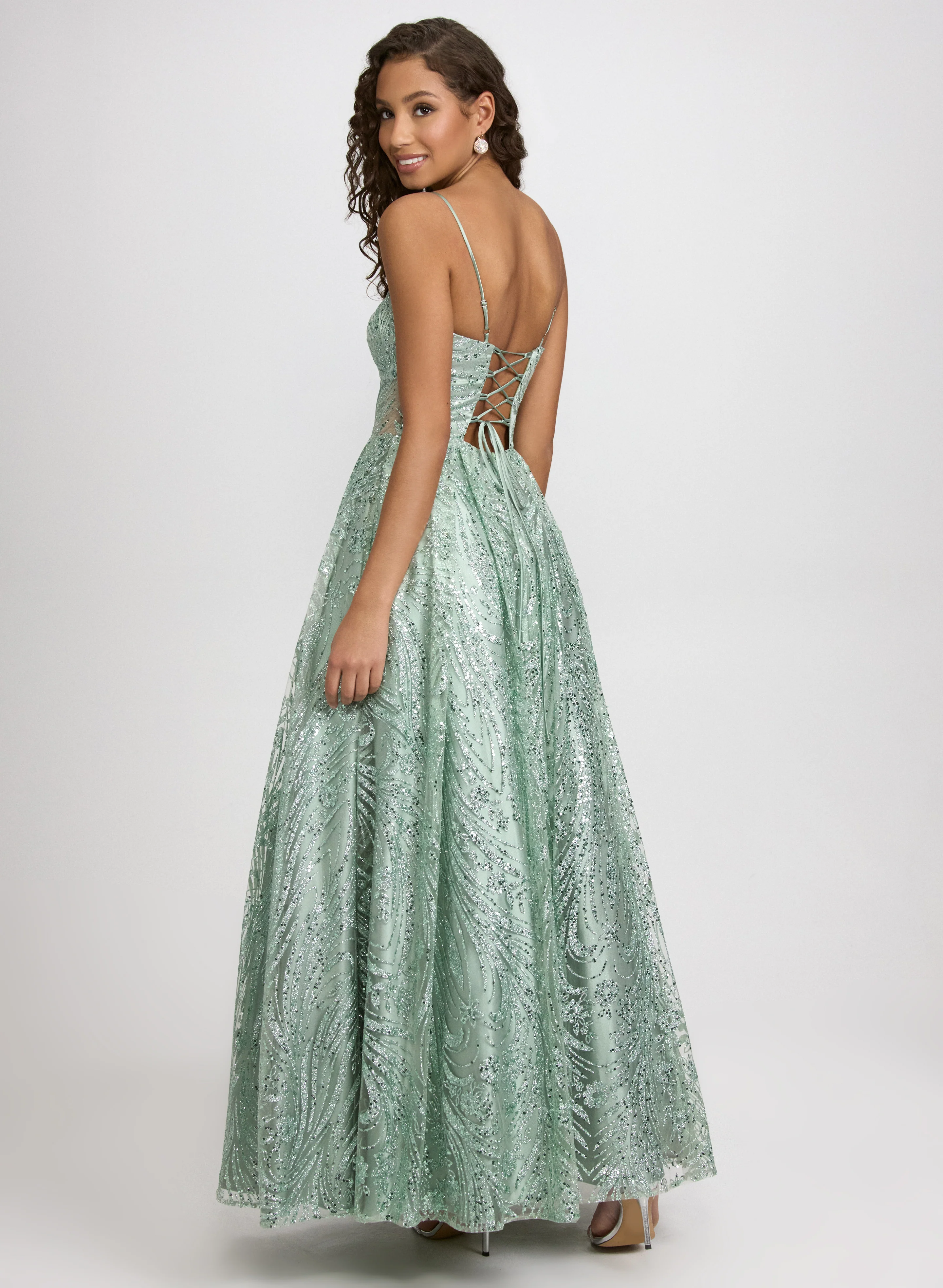 Glitter Corset Gown - Image 4