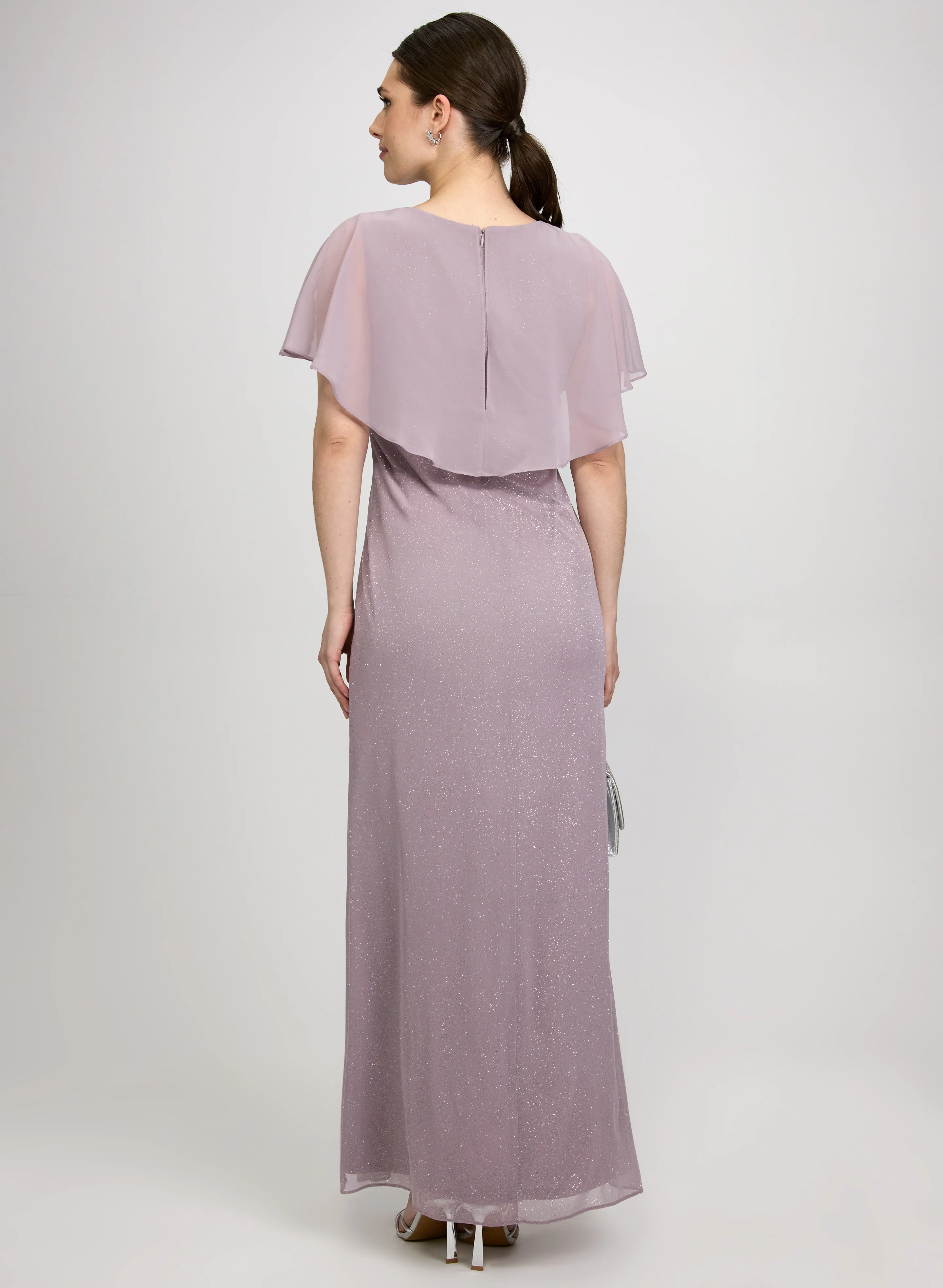 Glitter Mesh Slit Dress - Image 3
