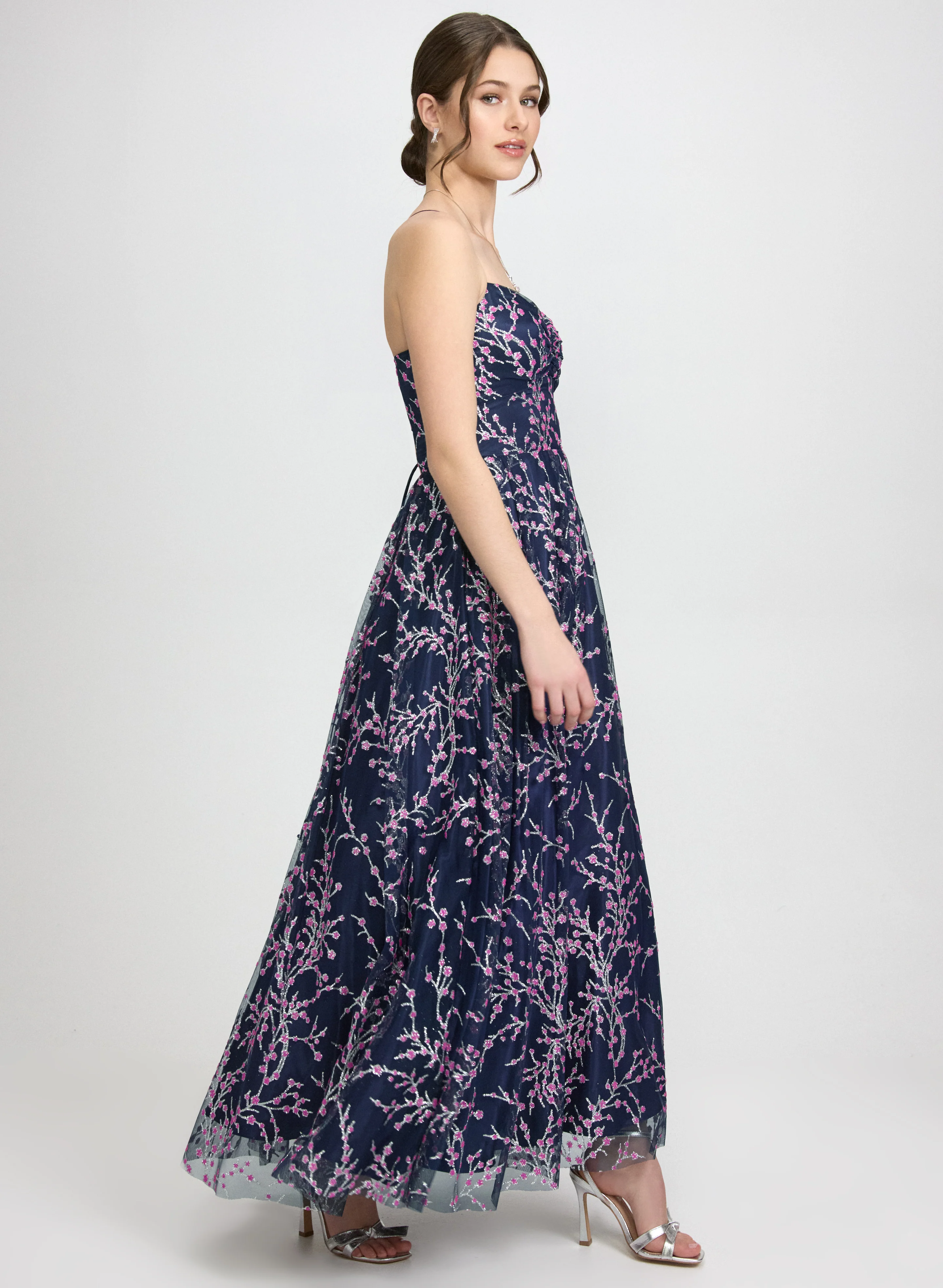 Glitter Tulle & Satin Gown - Image 2