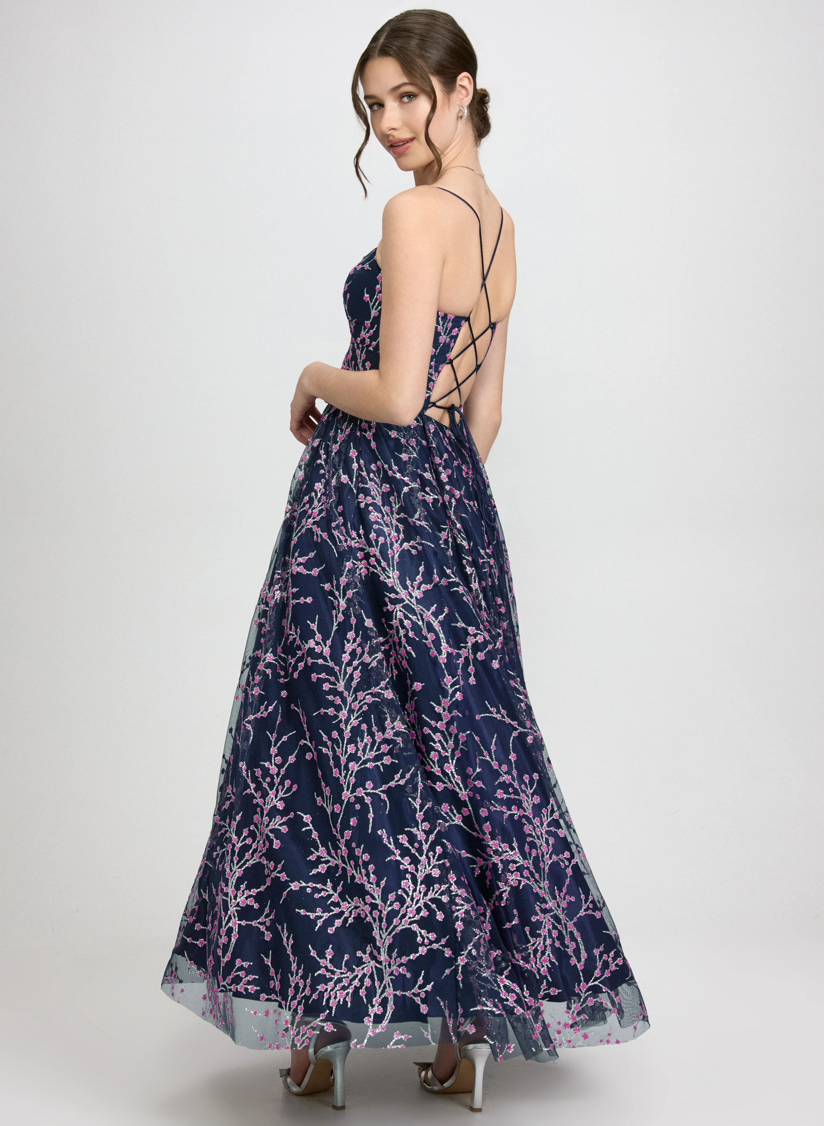 Glitter Tulle & Satin Gown - Image 4