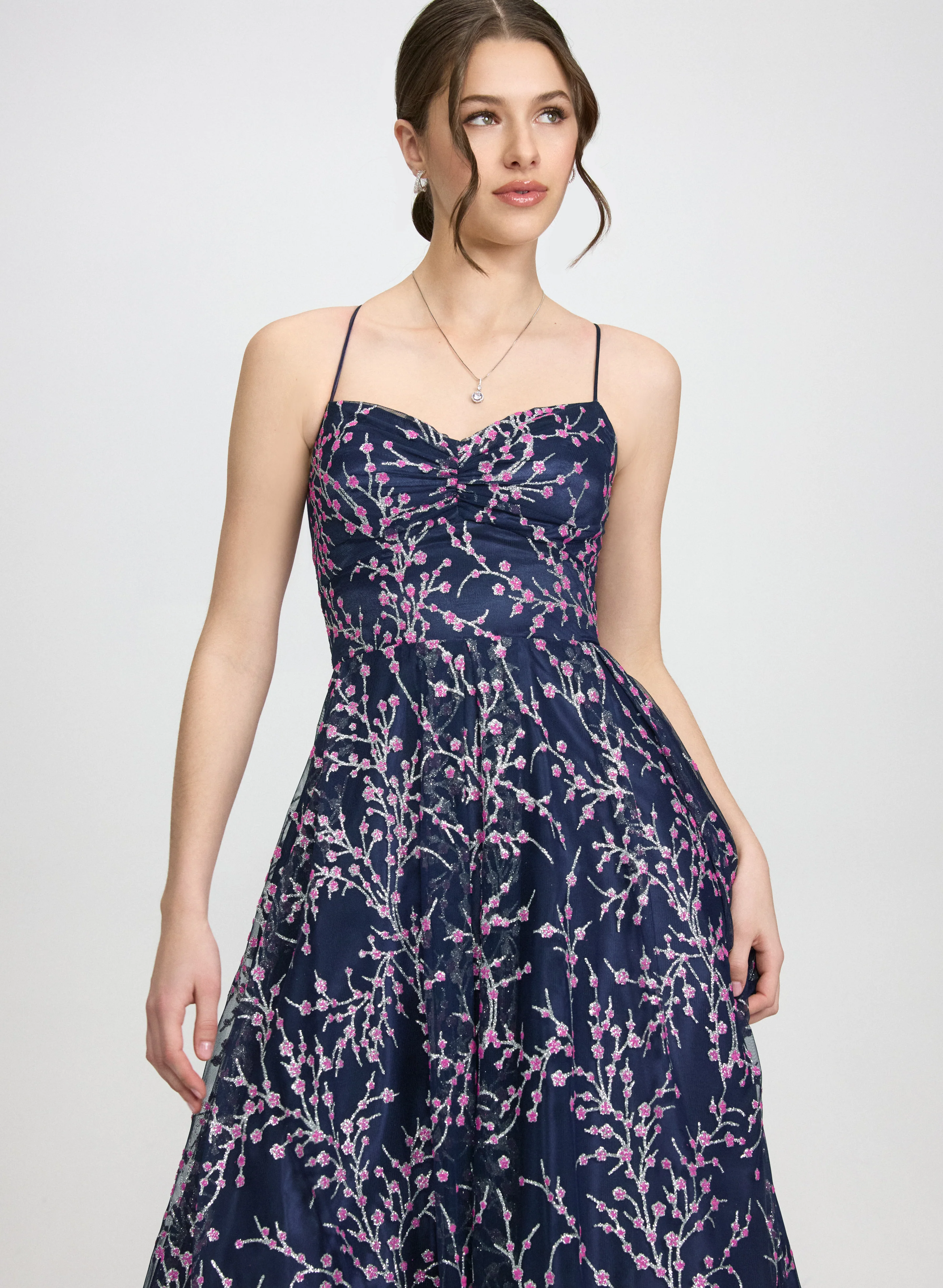 Glitter Tulle & Satin Gown - Image 7