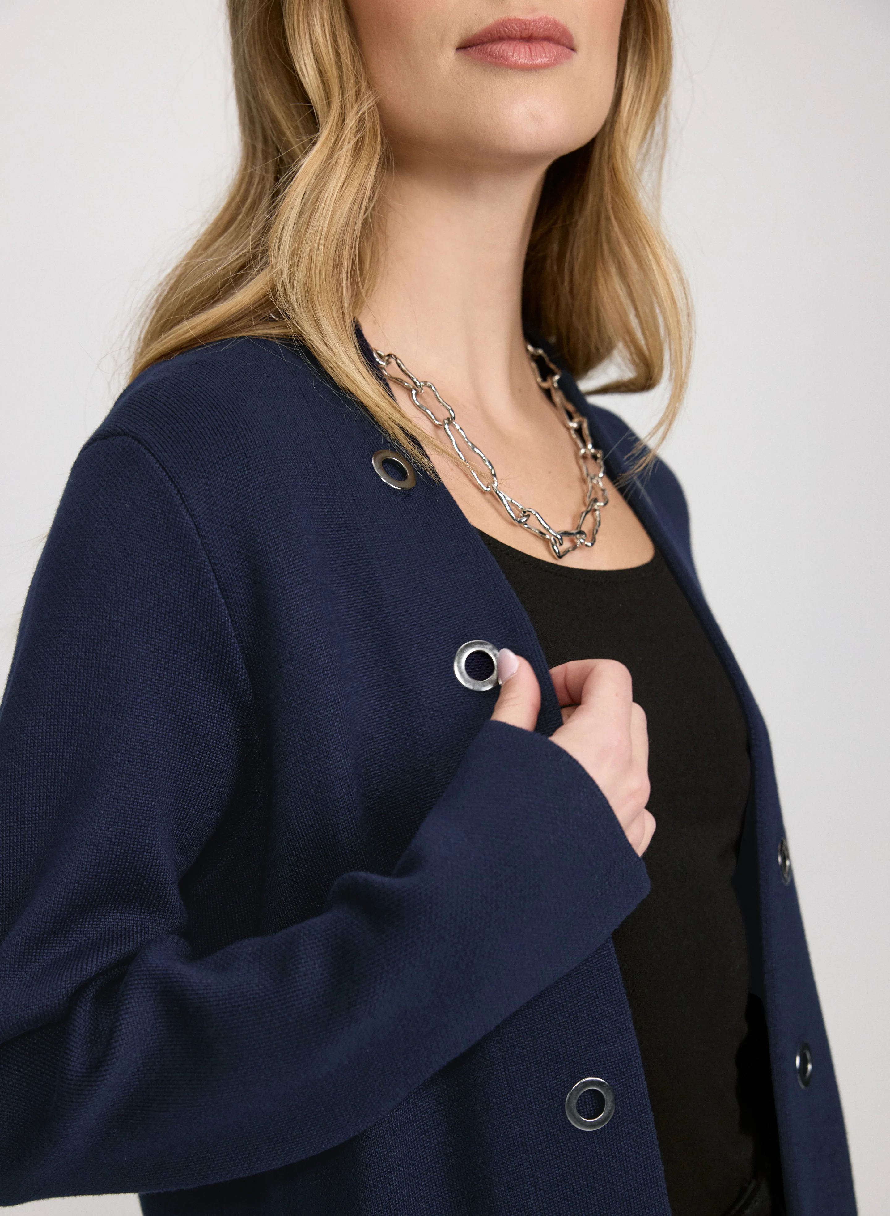 Grommet Detail Cardigan - Image 6
