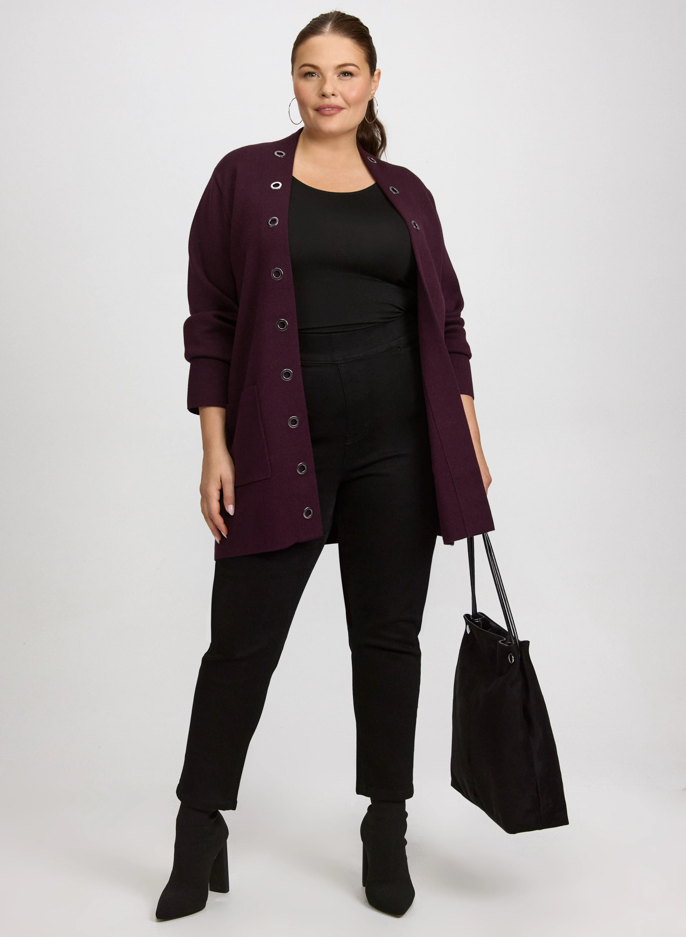 Grommet Detail Cardigan - Image 3