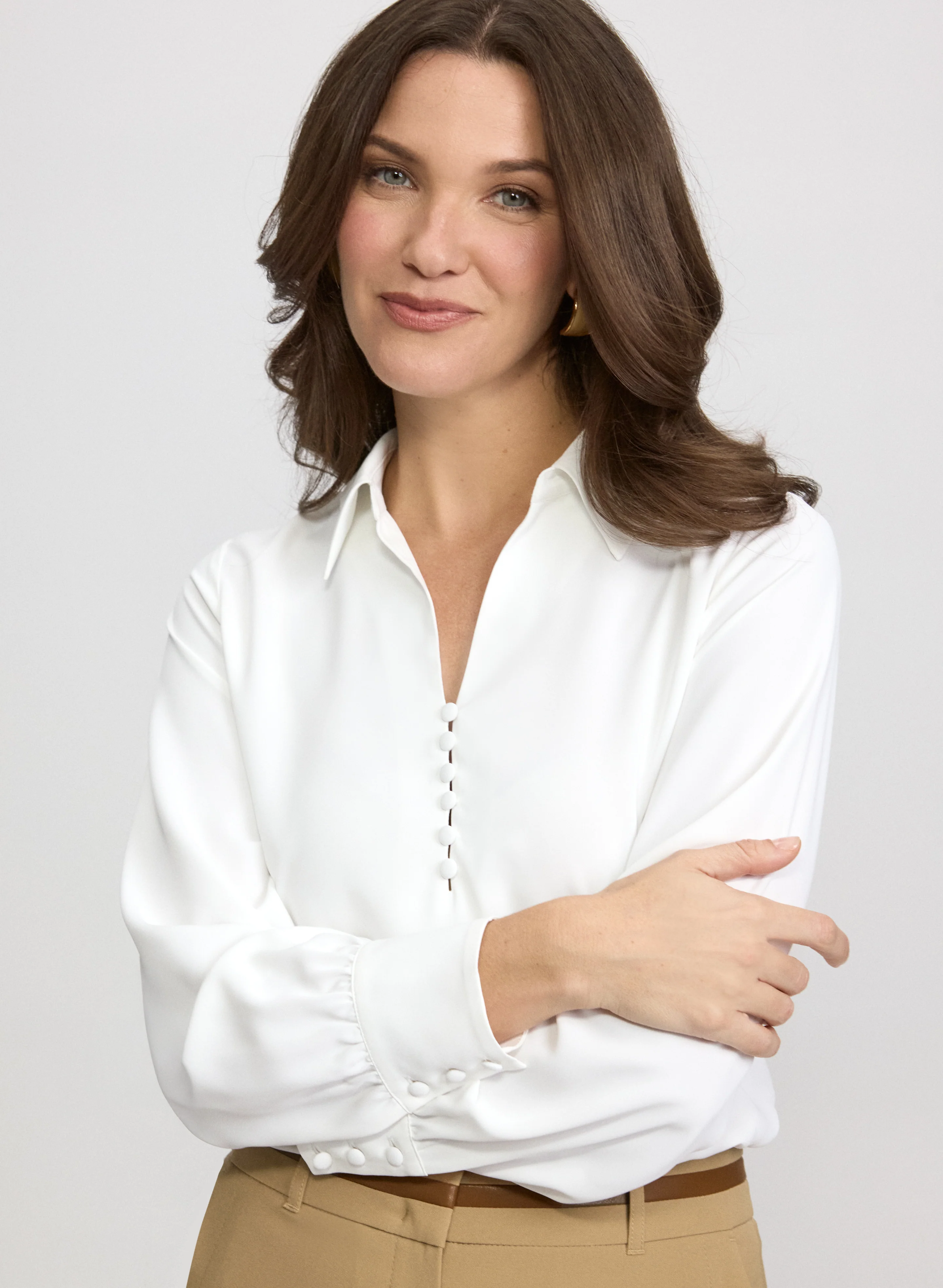 Half-Button Blouse