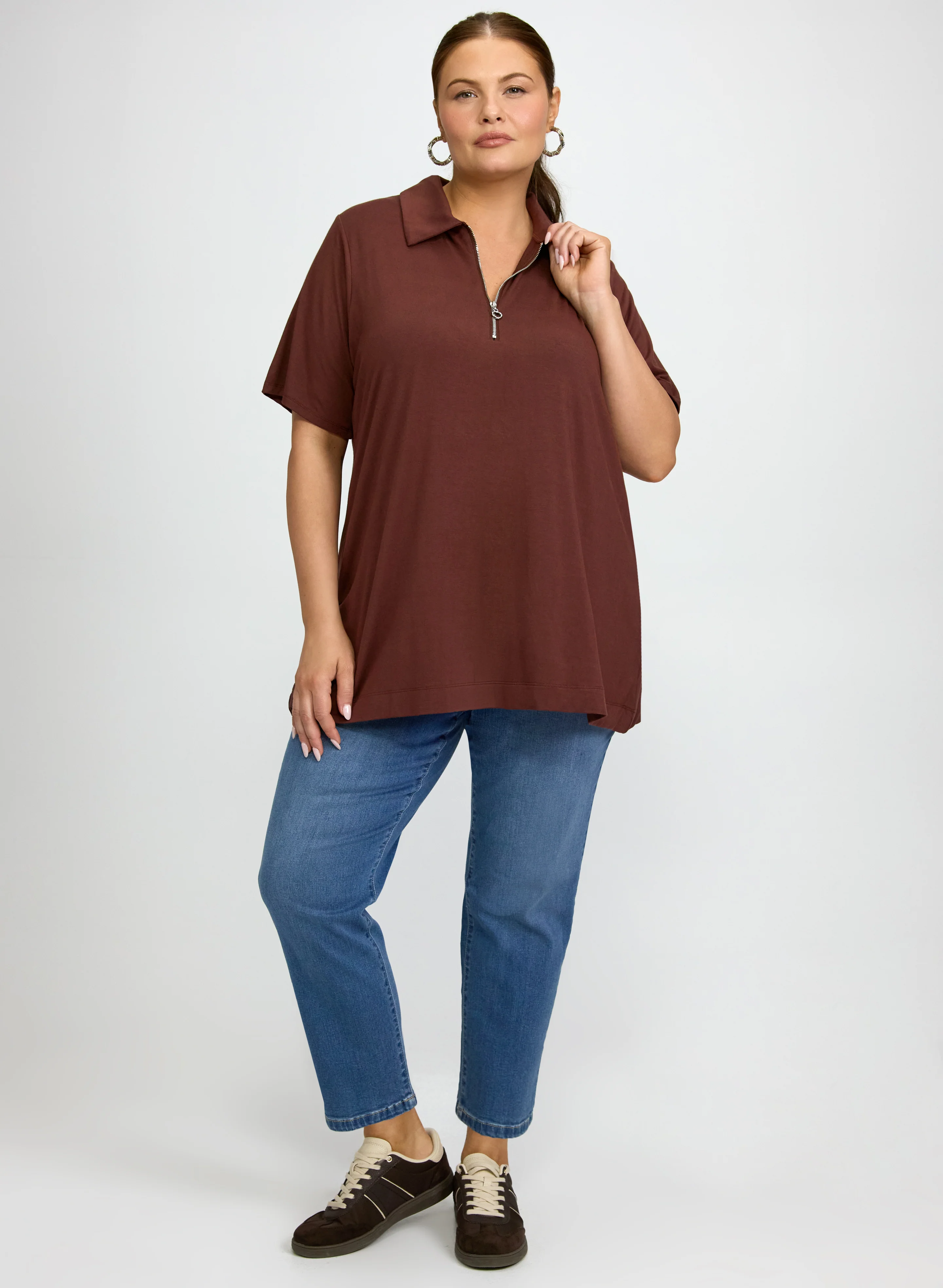 Half-Zip Polo Top - Image 3