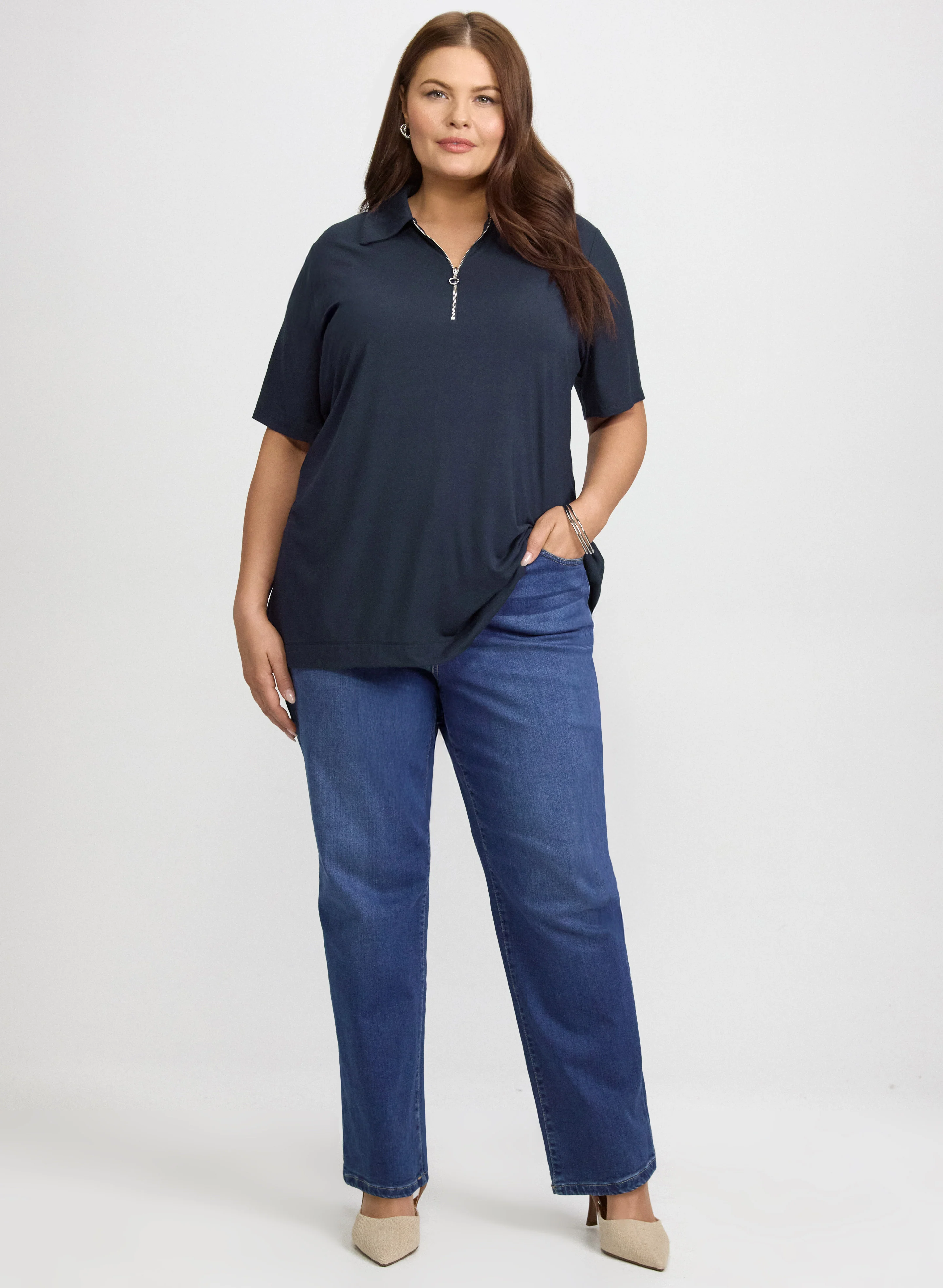 Half-Zip Polo Top - Image 3
